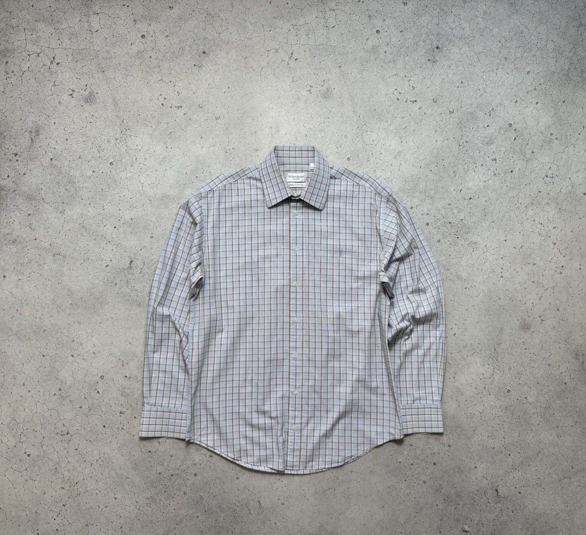 Yves Saint Laurent Yves Saint Laurent Button Up Checked Shirt Vintage YSL Size US M / EU 48-50 / 2 - 1 Thumbnail