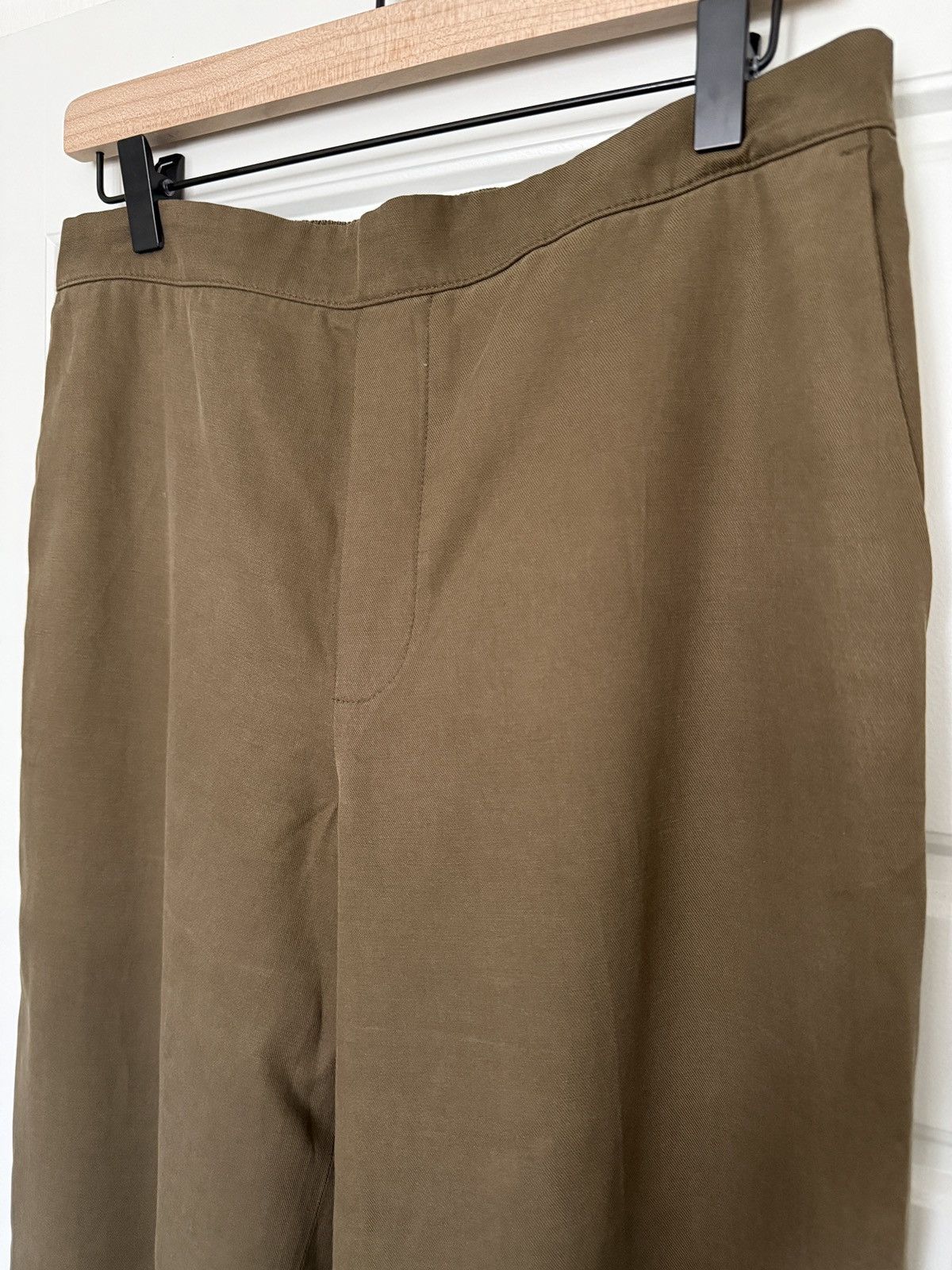 Madewell Madewell - The Easy Pull-On Linen Pant in Olive Size 30" / US 8 / IT 44 - 2 Thumbnail