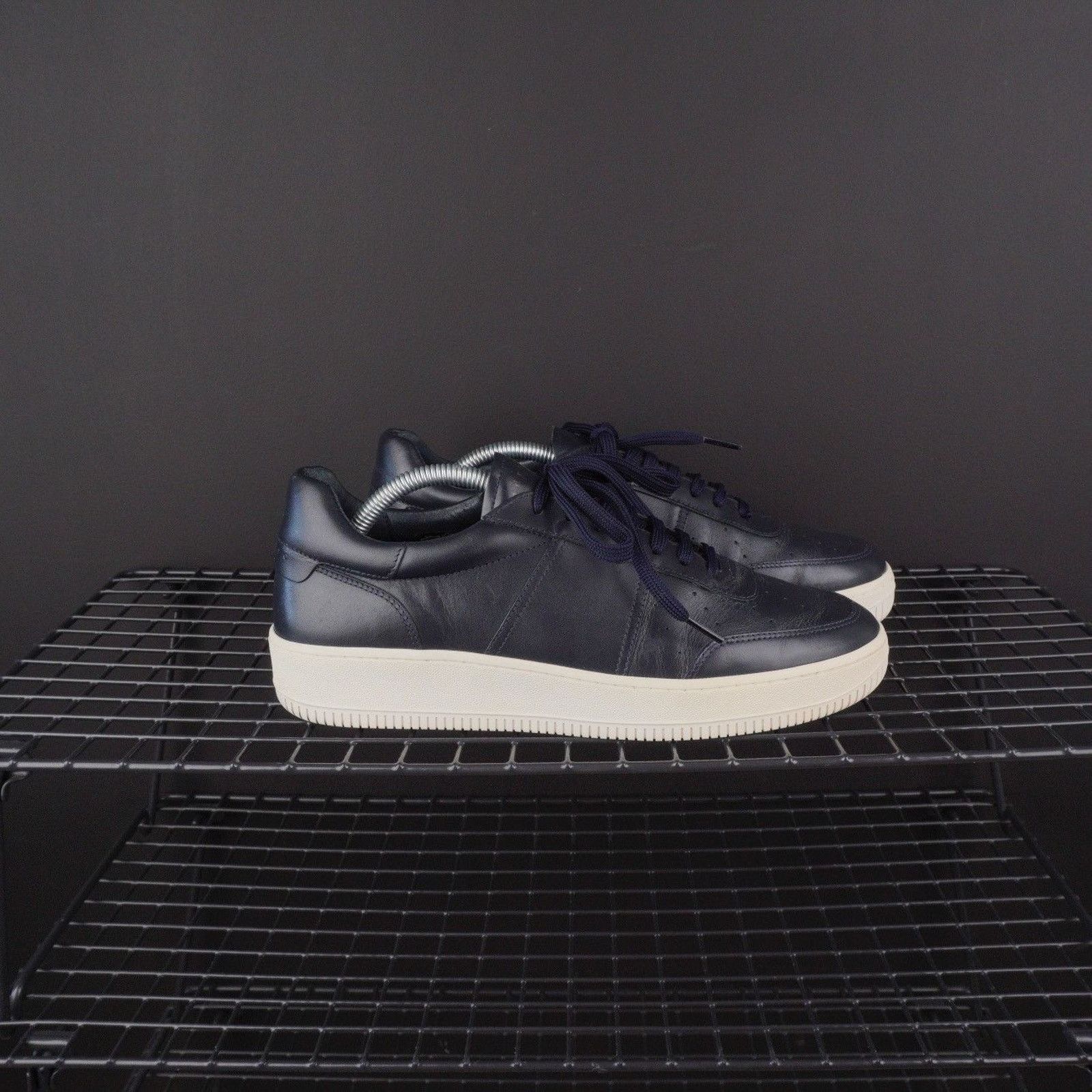 Sandro Sandro dark blue cow leather sneakers Size US 9 / EU 42 - 3 Thumbnail