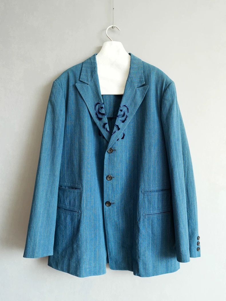 Yohji Yamamoto Yohji Yamamoto Yohji Yamamoto Floral Lace Jacket for Men Size US M / EU 48-50 / 2 - 2 Thumbnail