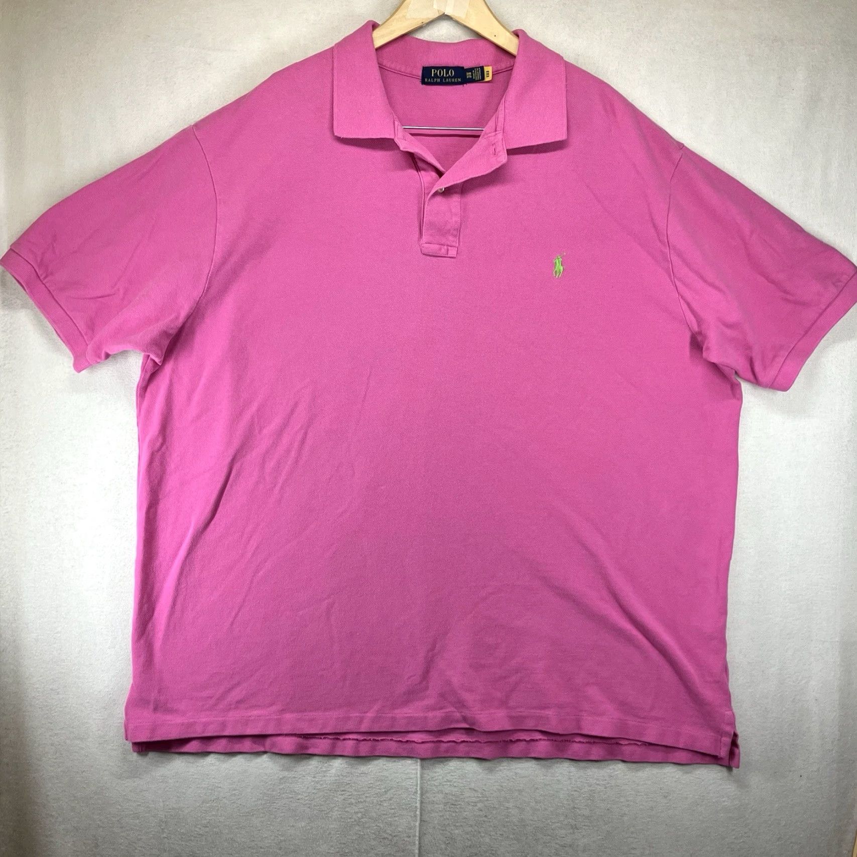 Polo Ralph Lauren Polo Ralph Lauren Polo Shirt Mens 3XB Pink Cotton Short Sleeve Casual Neon Pony Polo Shirt Mens 3X Big Pink Cotton Short Sleeve Casual Neon Pony Size US XXL / EU 58 / 5 - 2 Thumbnail