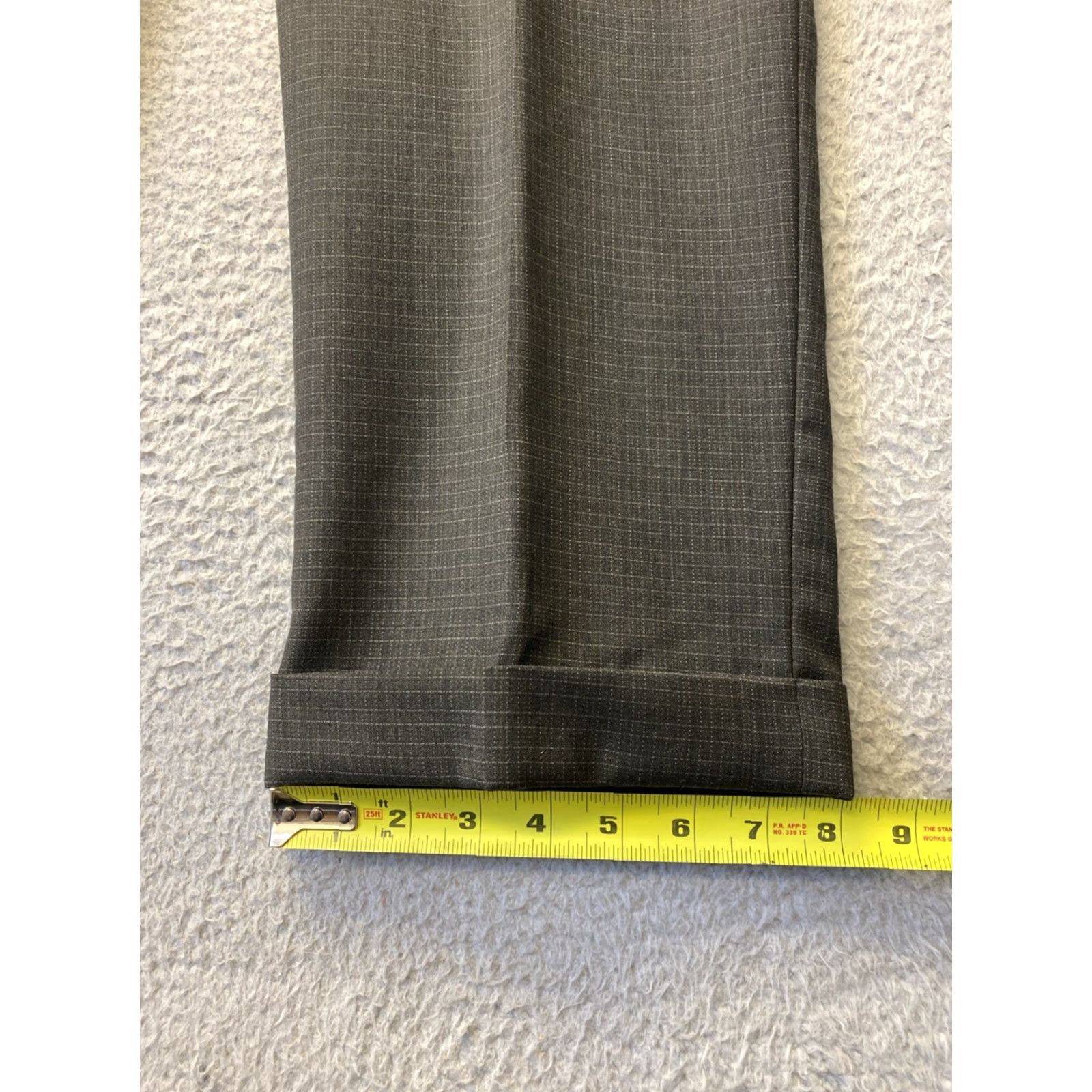 Berle Berle Dress Pants Mens 34 Dark Gray Brown Like Flat Front Slim/Regular Straight Leg City Preppy USA Pants Size US 34 / EU 50 - 5 Thumbnail