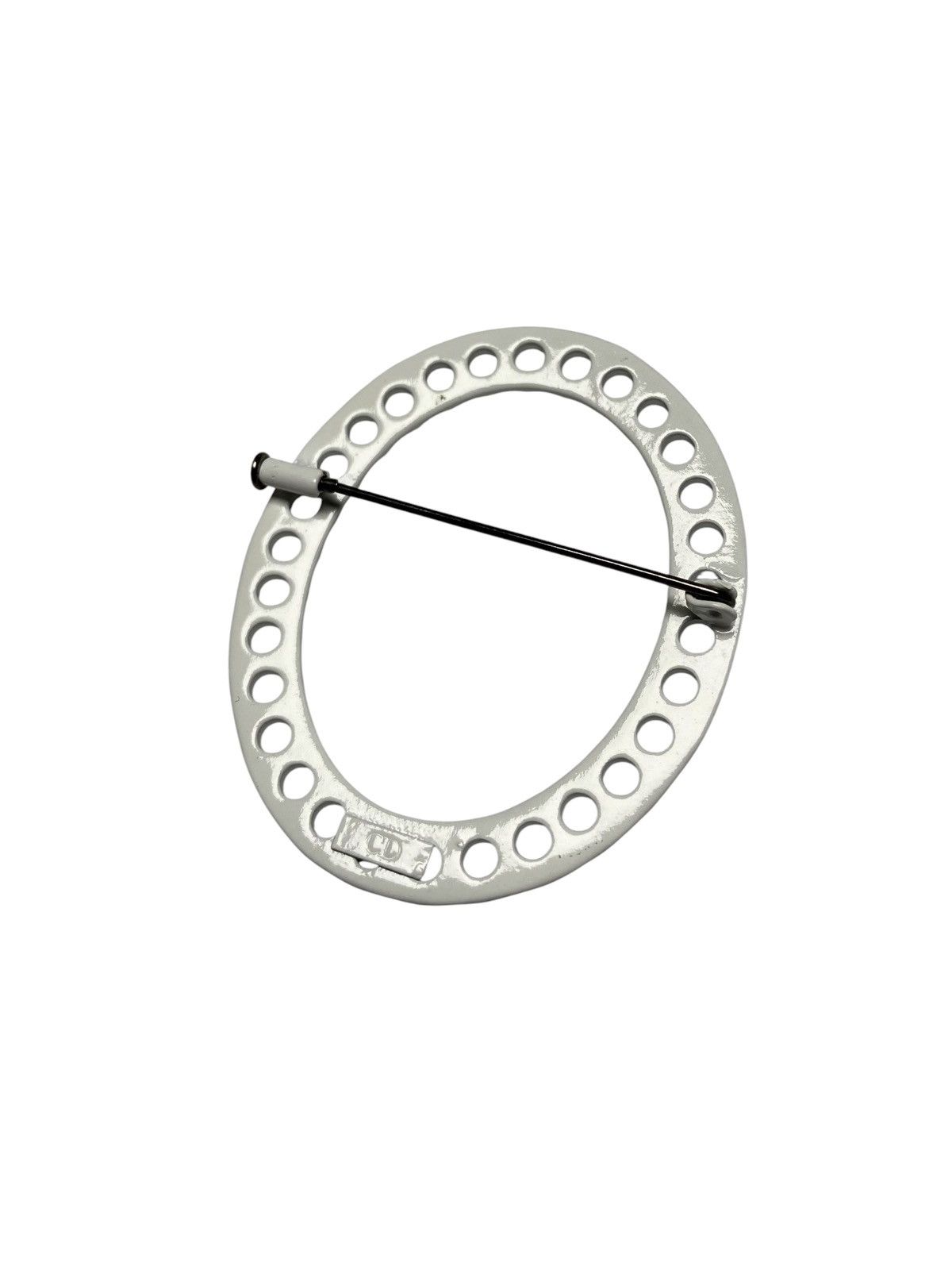 Dior × Hedi Slimane A/W 2004 Oval Metal Brooch (AW04/FW04, VOTC, Homme) Size ONE SIZE - 3 Thumbnail