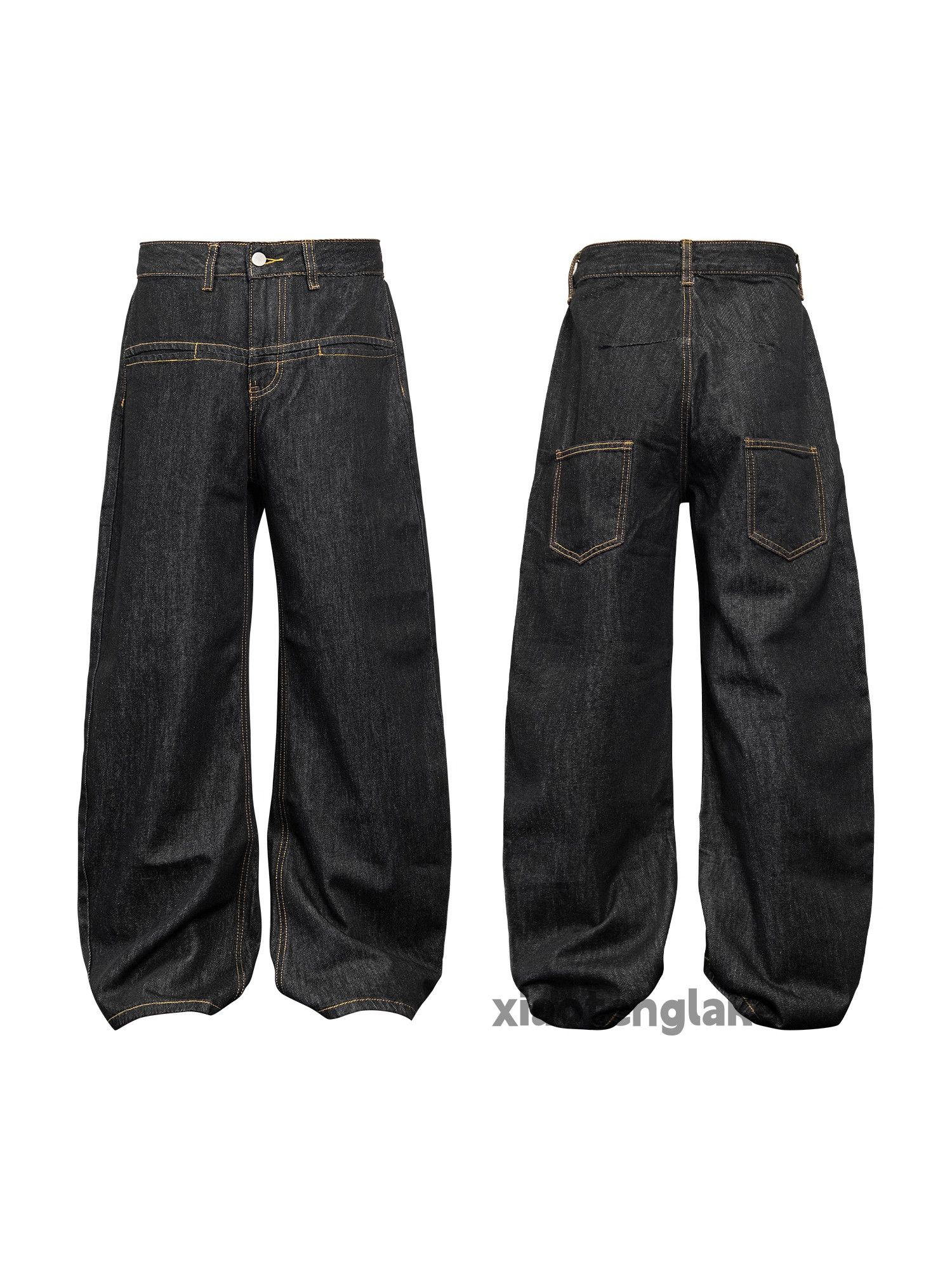 Jean Custom loose baggy skate hiphop cargo yuppie jeans Size US 36 / EU 52 - 7 Thumbnail