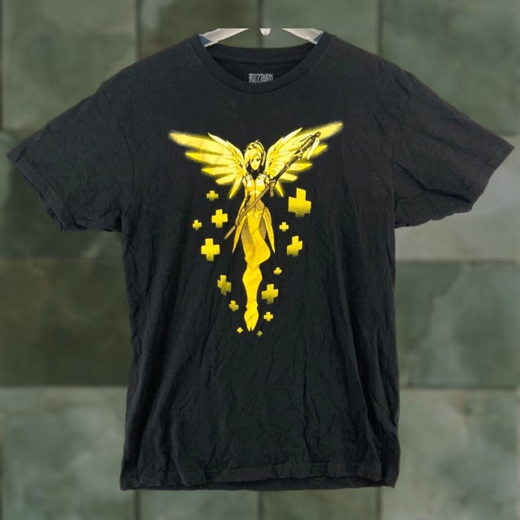 Vintage Blizzard Mens TShirt M Black Overwatch Gaming Graphic Print Crew Neck Short Sleeve Size US M / EU 48-50 / 2 - 1 Thumbnail