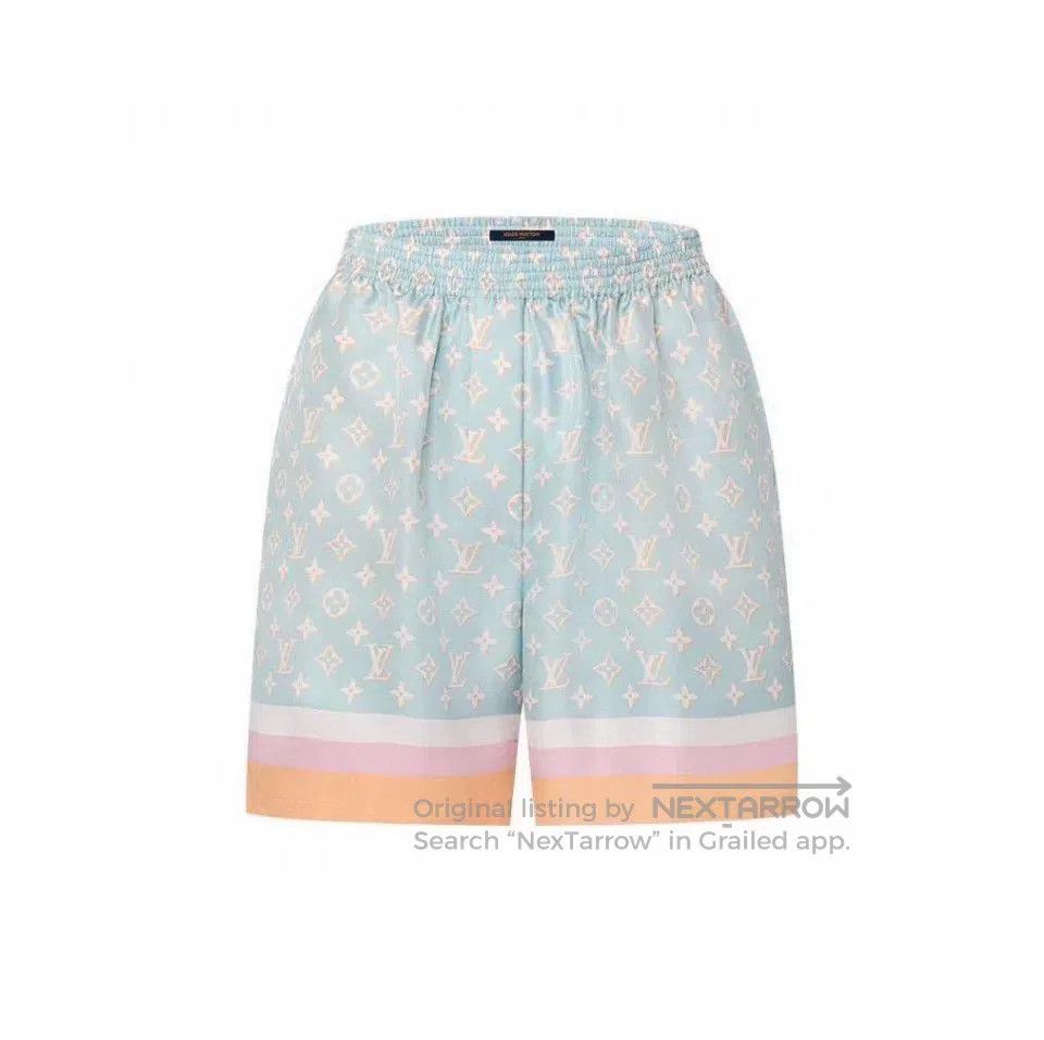 Louis Vuitton LV Logo Stripe Elastic Straight Shorts. Size 33" - 1 Thumbnail
