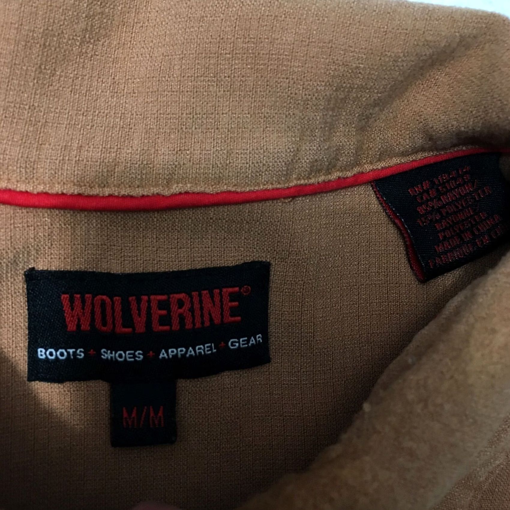 Vintage Wolverine shirt Men's medium mustard Button Down rayon blend Size US M / EU 48-50 / 2 - 2 Thumbnail