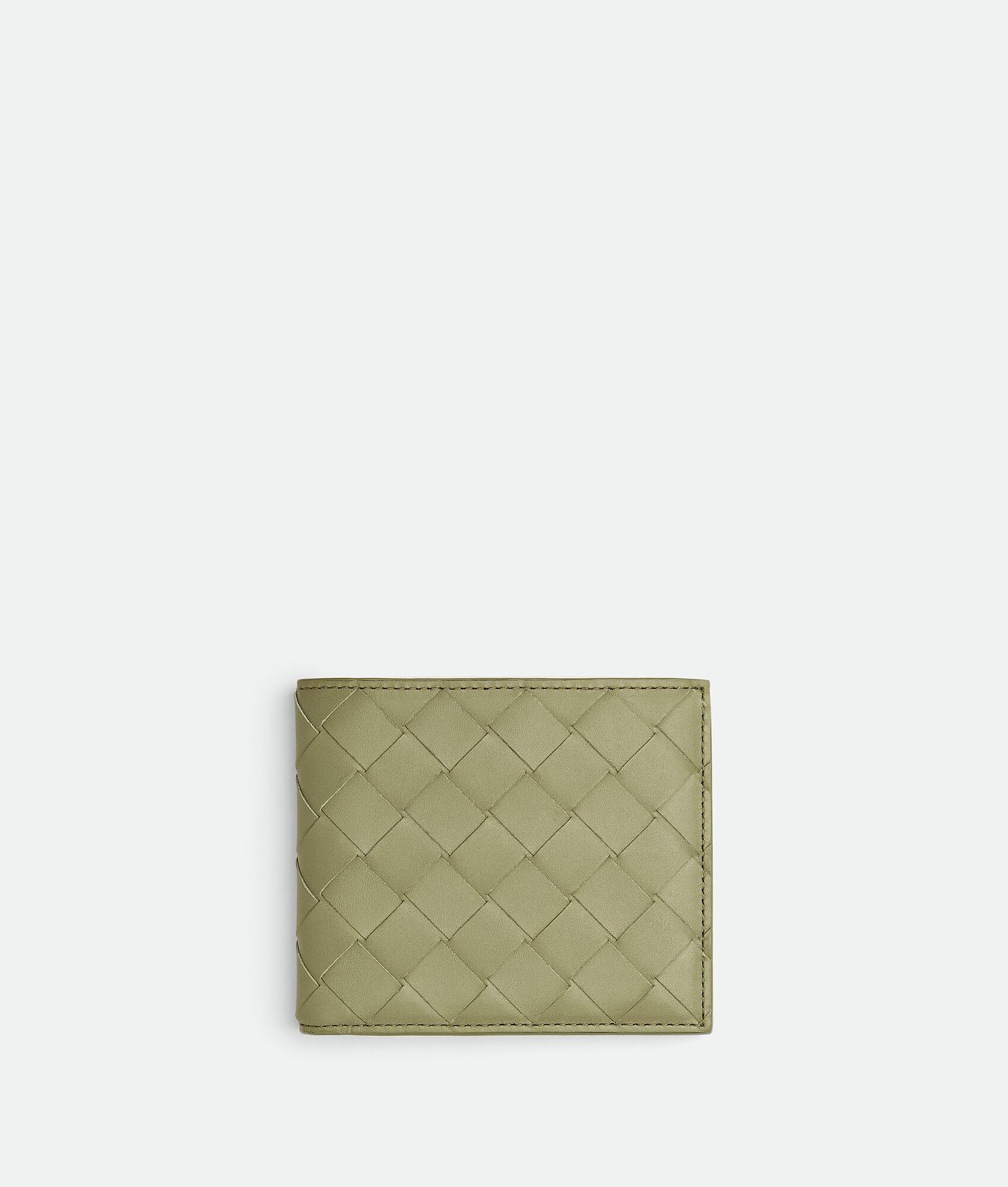 Bottega Veneta o1loc1c0425 Size: OS / Intrecciato Bi-Fold Wallet Green Size ONE SIZE - 1 Thumbnail
