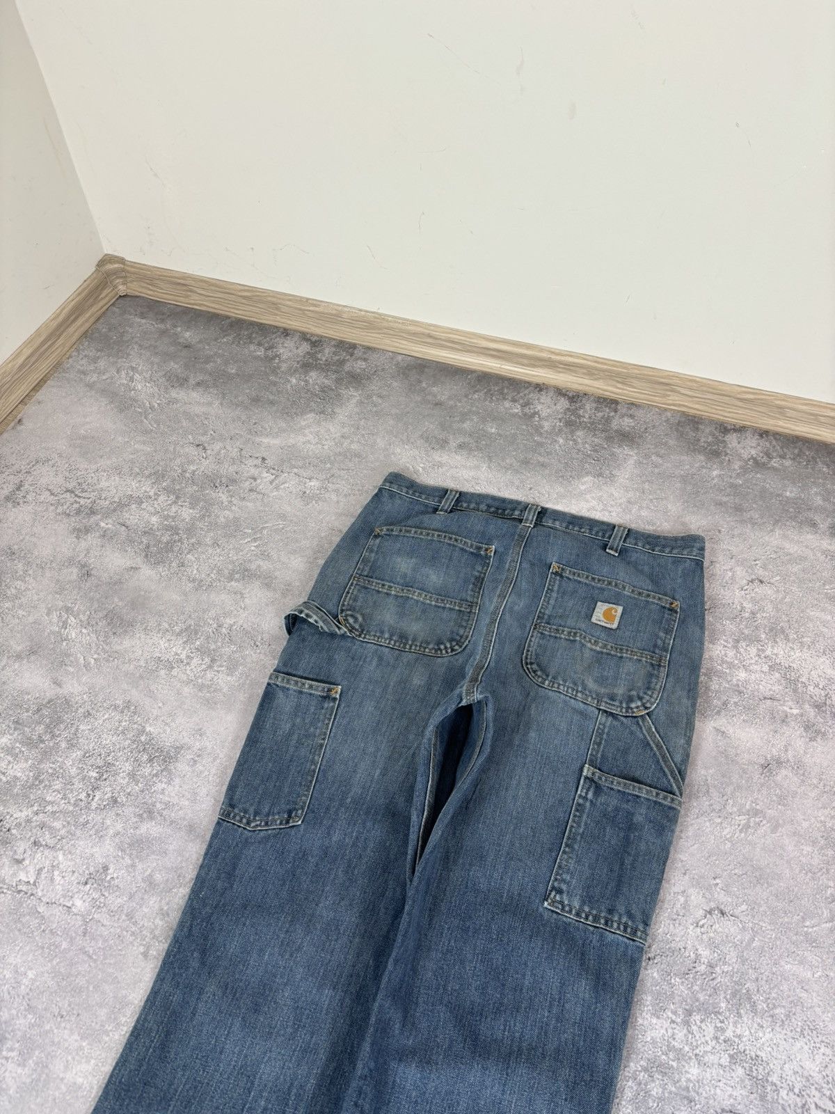 Carhartt Carhartt Men’s Double Knee Denim Jeans Relaxed Fit Blue Size US 34 / EU 50 - 16 Thumbnail