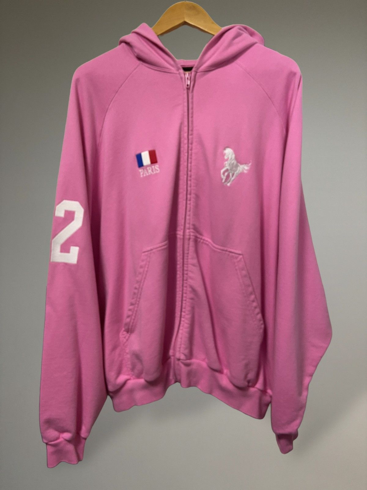 Balenciaga Zip Hoodie Pink | Grailed