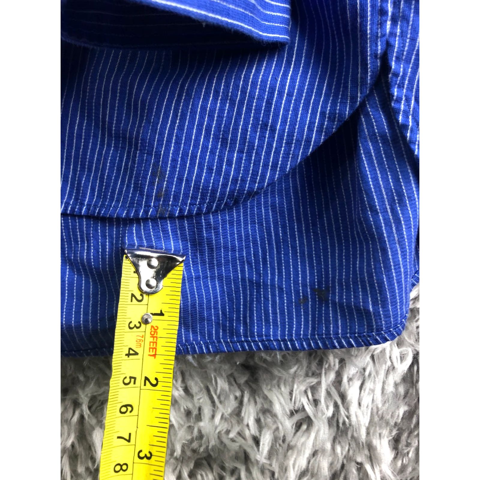 Nordstrom Nordstrom Shirt Mens 16 34 Blue Striped Long Sleeve Spread Collar Button-Up NORDSTROM Regular Polyester Cardigan? Size US L / EU 52-54 / 3 - 4 Thumbnail