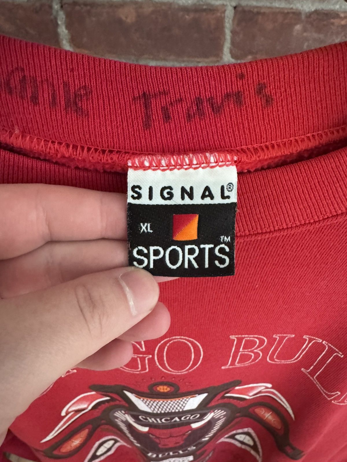 Vintage Vintage 90s Chicago Bulls Crewneck Sweatshirt - Big Logo NBA Size US XL / EU 56 / 4 - 5 Thumbnail
