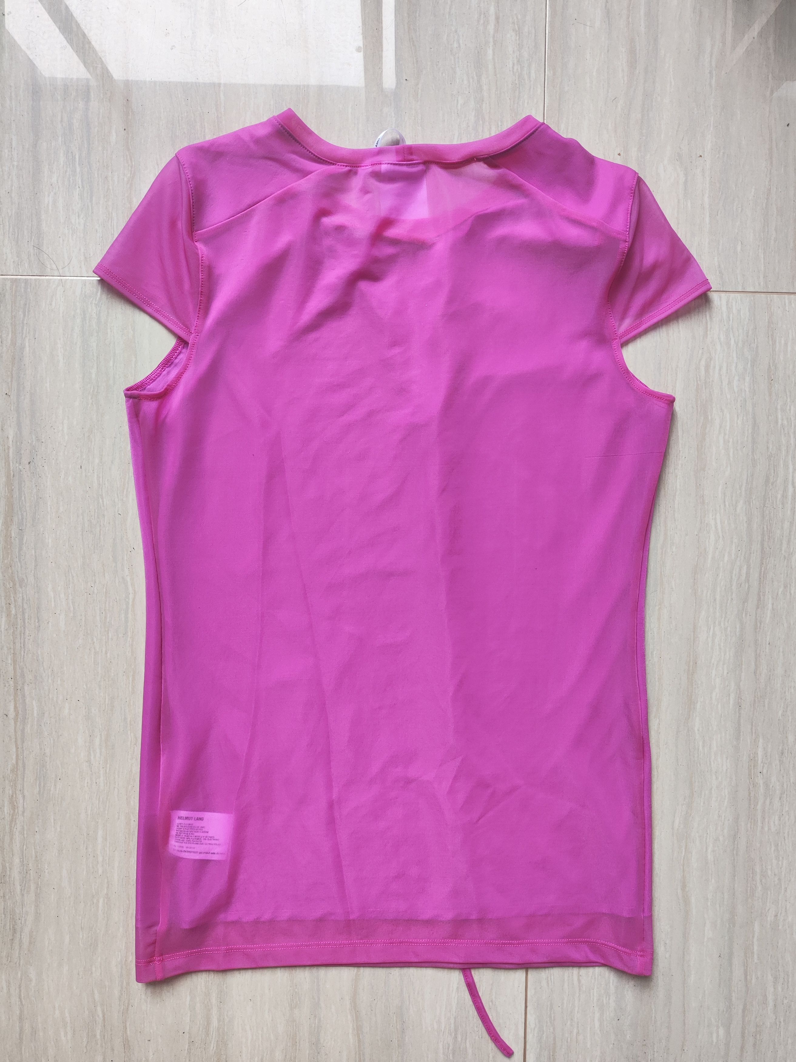 Helmut Lang SS18 Shayne Oliver Design Pink Bobo Strip T-shirt Size L / US 10 / IT 46 - 3 Thumbnail