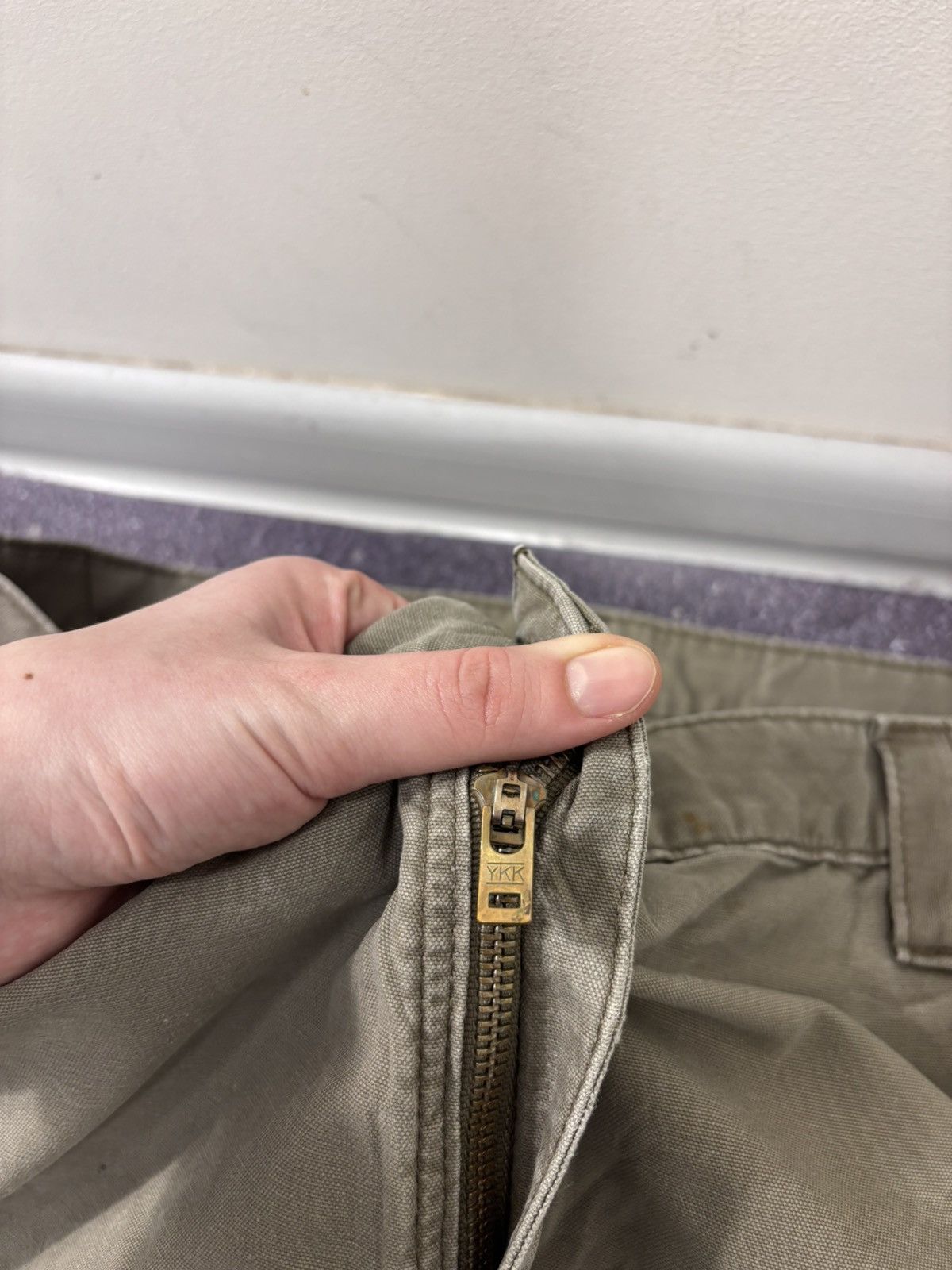 Carhartt Vintage Carhartt Original Dungaree Fit Khaki Baggy Pants Size US 42 / EU 58 - 16 Thumbnail