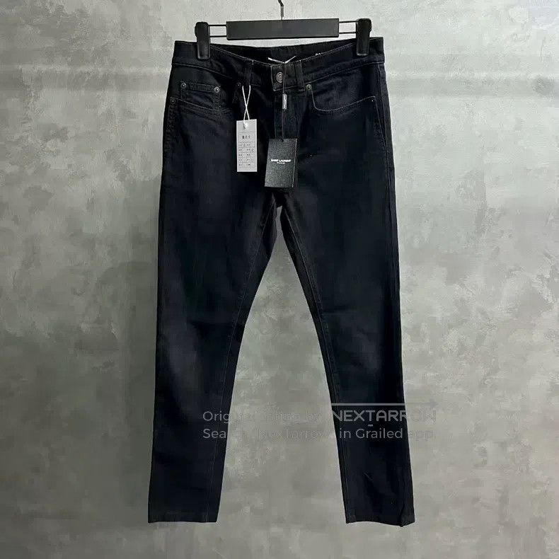 Saint Laurent Paris Saint Laurent Paris Classic Black Solid Mid Rise Casual Pa Size US 28 / EU 44 - 1 Thumbnail