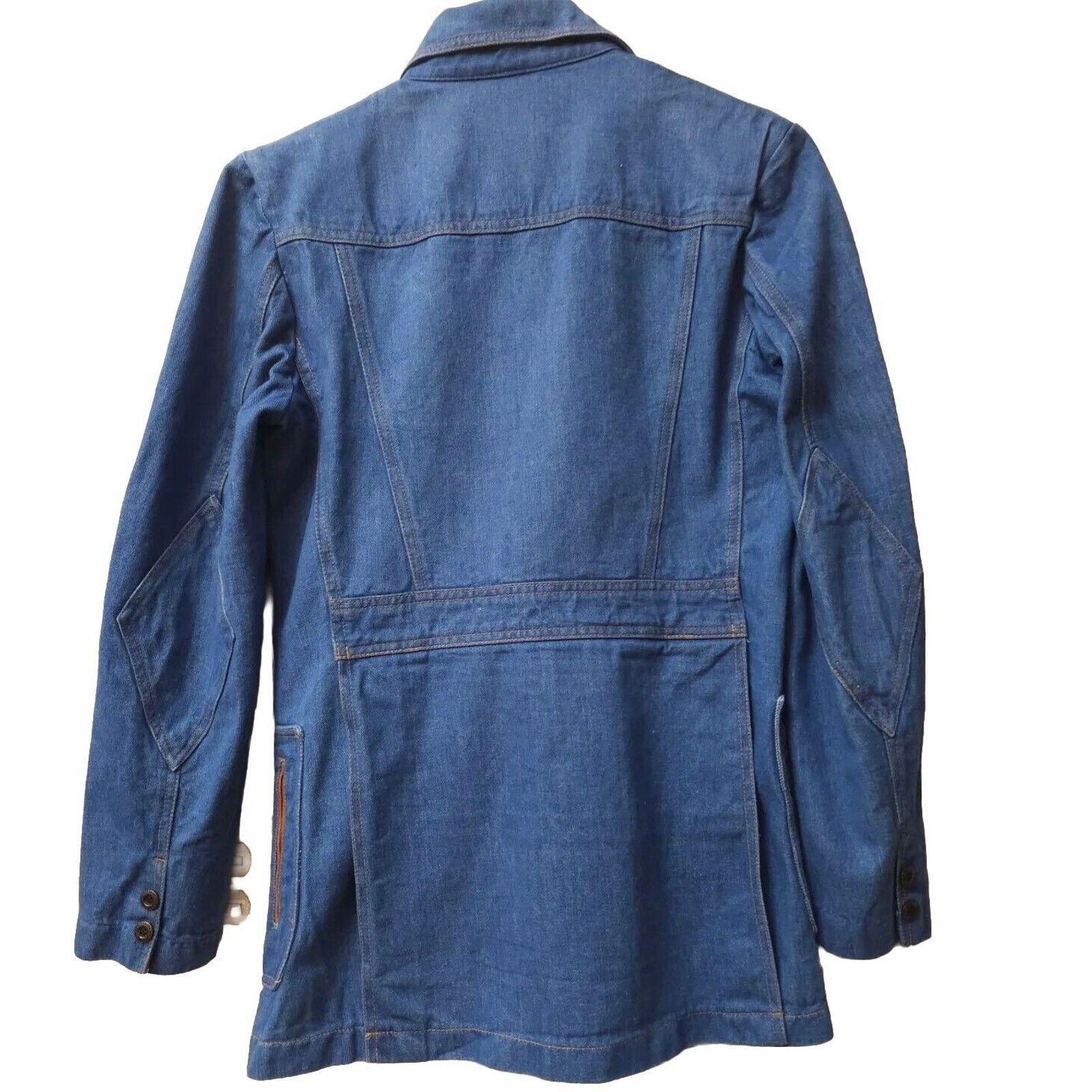 Vintage Brittania Stitching Finished Leather VTG Military Jacket 38 Size US XXS / EU 40 - 2 Thumbnail