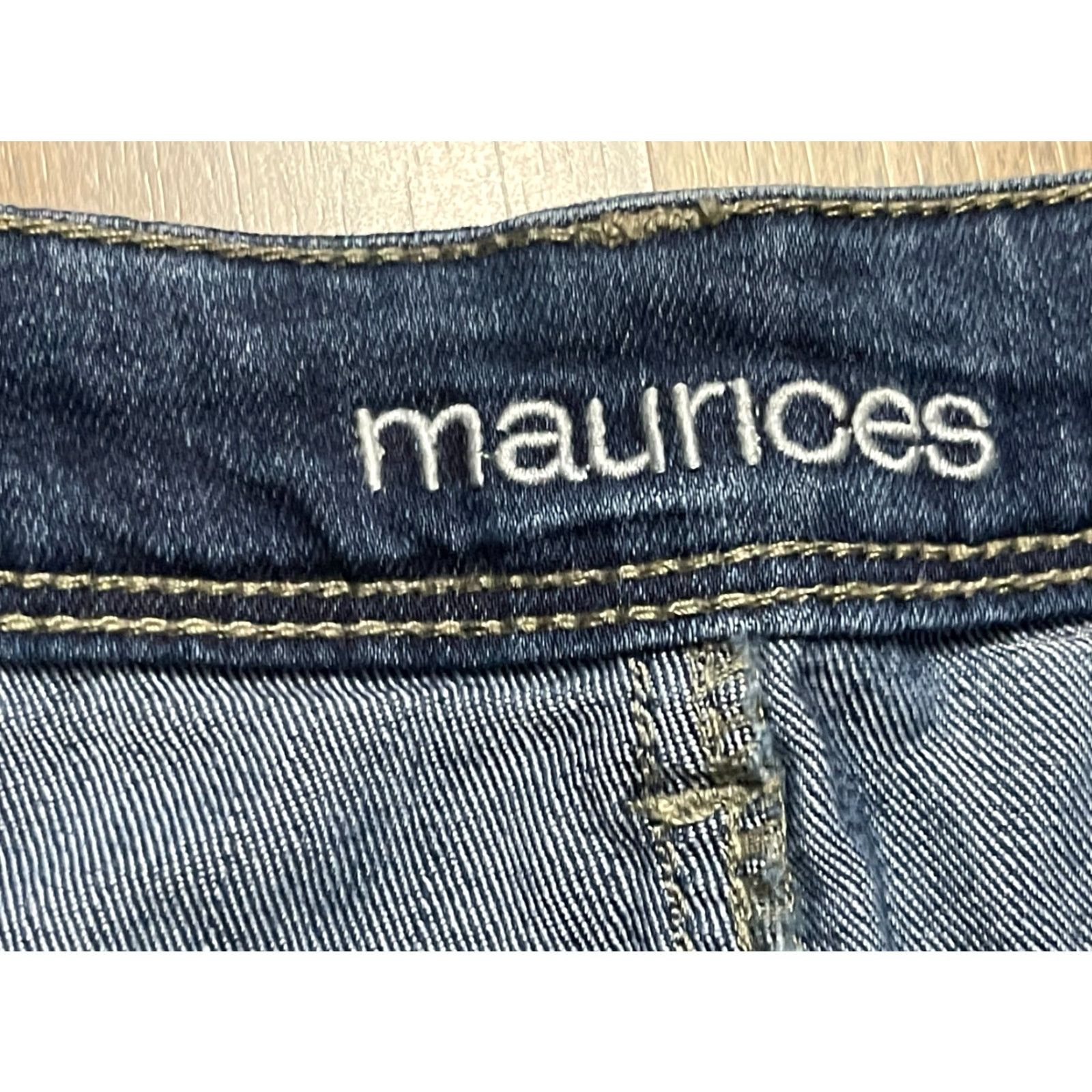 Vintage Maurices Jeans Women’s 4 Long Blue Denim Flared Pockets Size 27" / US 4 / IT 40 - 6 Thumbnail