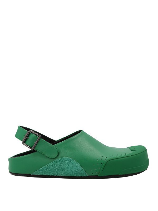 Marni o1mle0126 Fussbett Sabot Sandals in Green Size US 9 / EU 42 - 1 Thumbnail