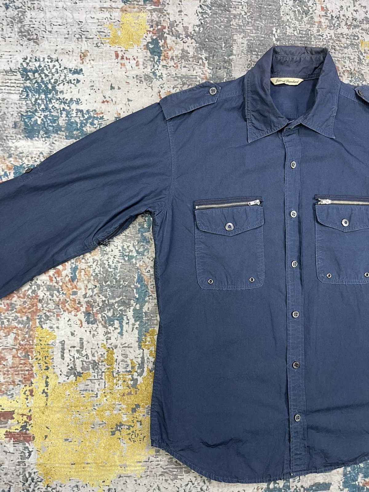 Journal Standard Journal Standard Button Up Under Arm Vent Workshirt Size US M / EU 48-50 / 2 - 3 Thumbnail