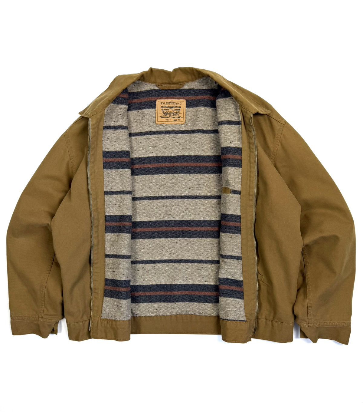 Levi's Vintage Clothing Vintage 90s Levi's Mustard Blanket Workwear Jacket Italy XXl Size US XXL / EU 58 / 5 - 3 Thumbnail