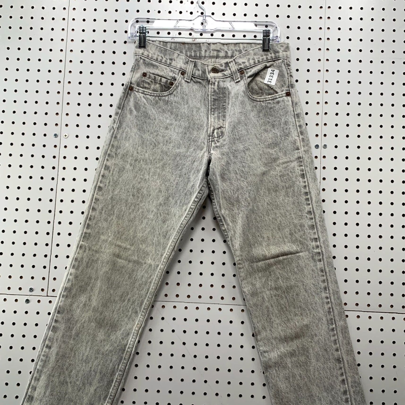 Levi's VINTAGE Levi's 506 Jeans Denim Mens 28x28 Gray Acid Wash Made USA Straight 90s Mens jeans Size US 28 / EU 44 - 2 Thumbnail