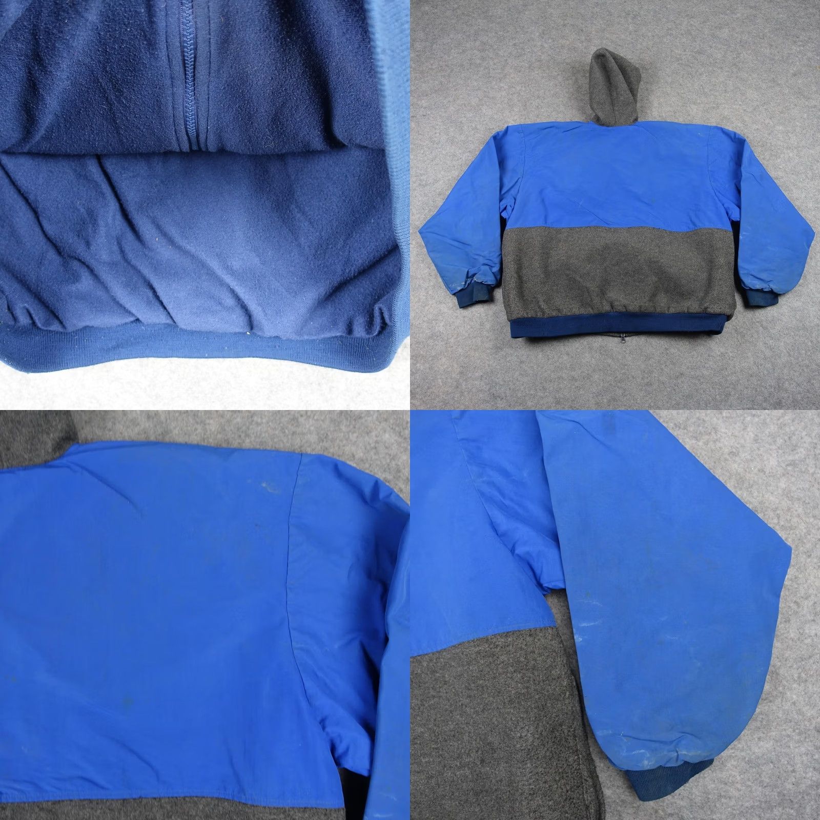 Vintage Stormy Seas Jacket Mens 2XL Blue Hooded Bomber Fleece Lined Workwear USAZippered Front Pocket, Casual, Outdoor Mens 2XL Blue Jacket Size US XXL / EU 58 / 5 - 9 Thumbnail