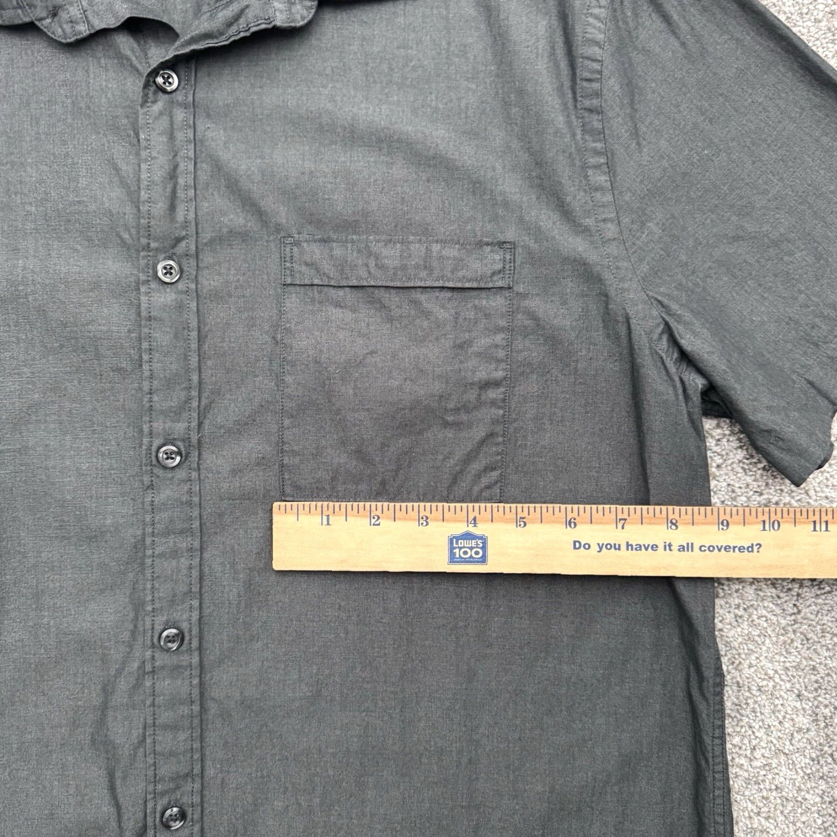 Express Express Shirt Men XL Button-Up 17 17.5 Minimalist Office Streetwear Modern Urban Gray Short Sleeve Collared 100% Cotton Size US XL / EU 56 / 4 - 5 Thumbnail