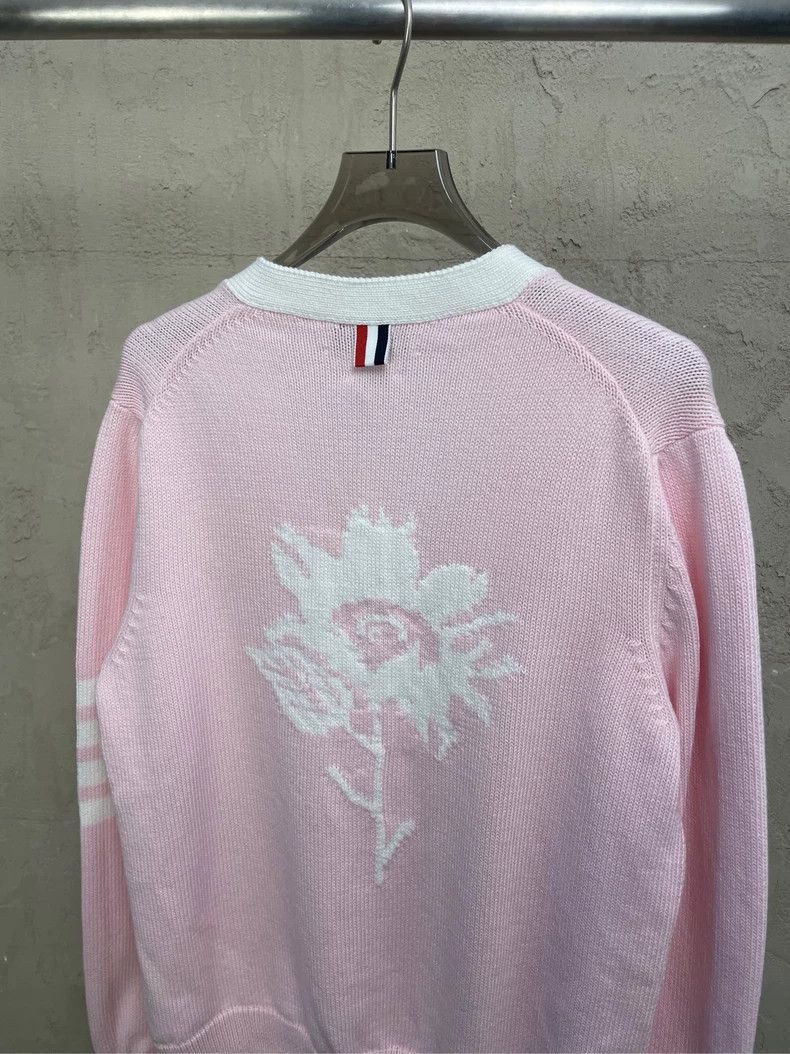 Thom Browne Thom browne Cherry blossom pink back flower four-striped kn Size S / US 4 / IT 40 - 4 Thumbnail