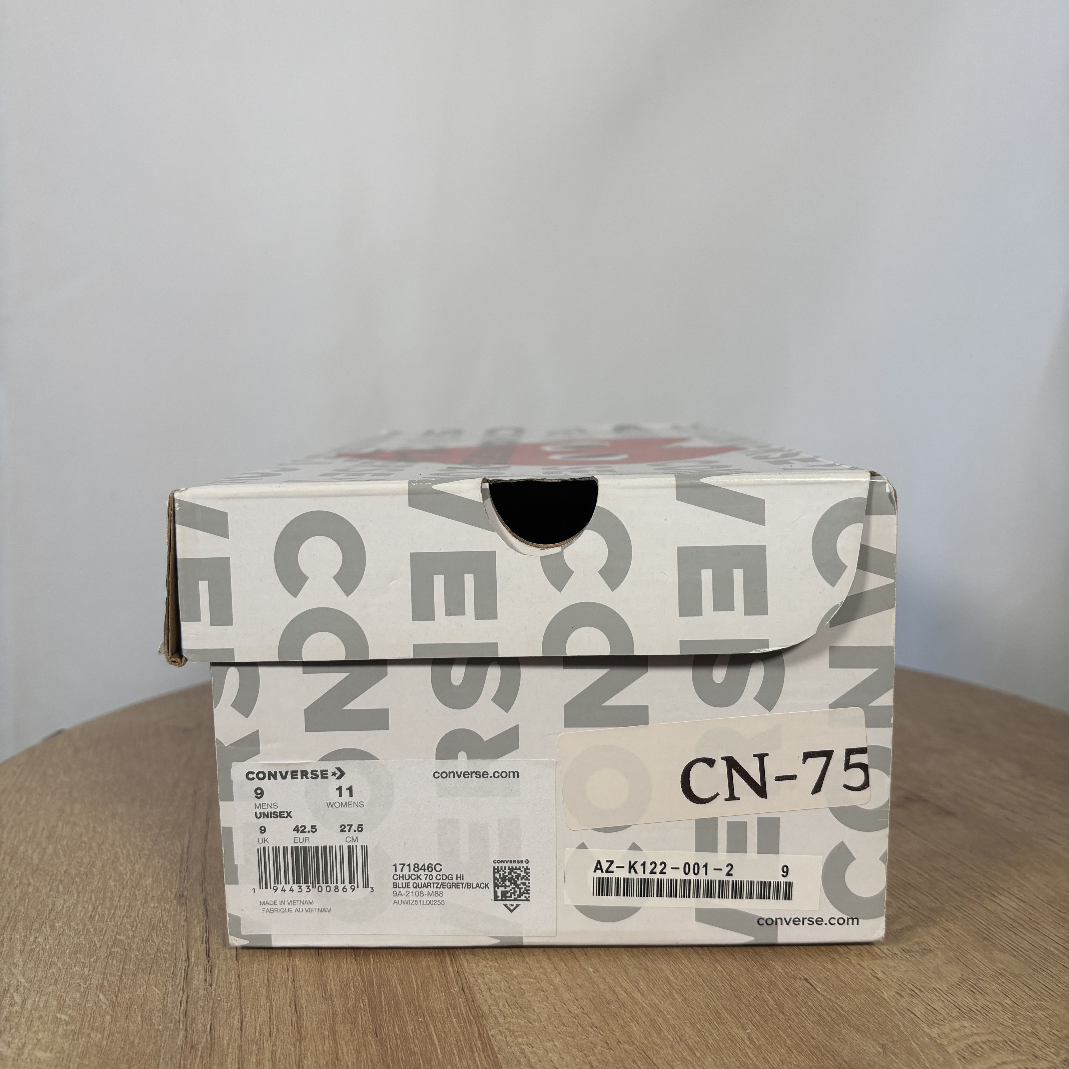 CDG by Comme des Garcons Converse x CDG Play Blue Chuck 70 Hi Tops 9M USED Size US 9 / EU 42 - 2 Thumbnail