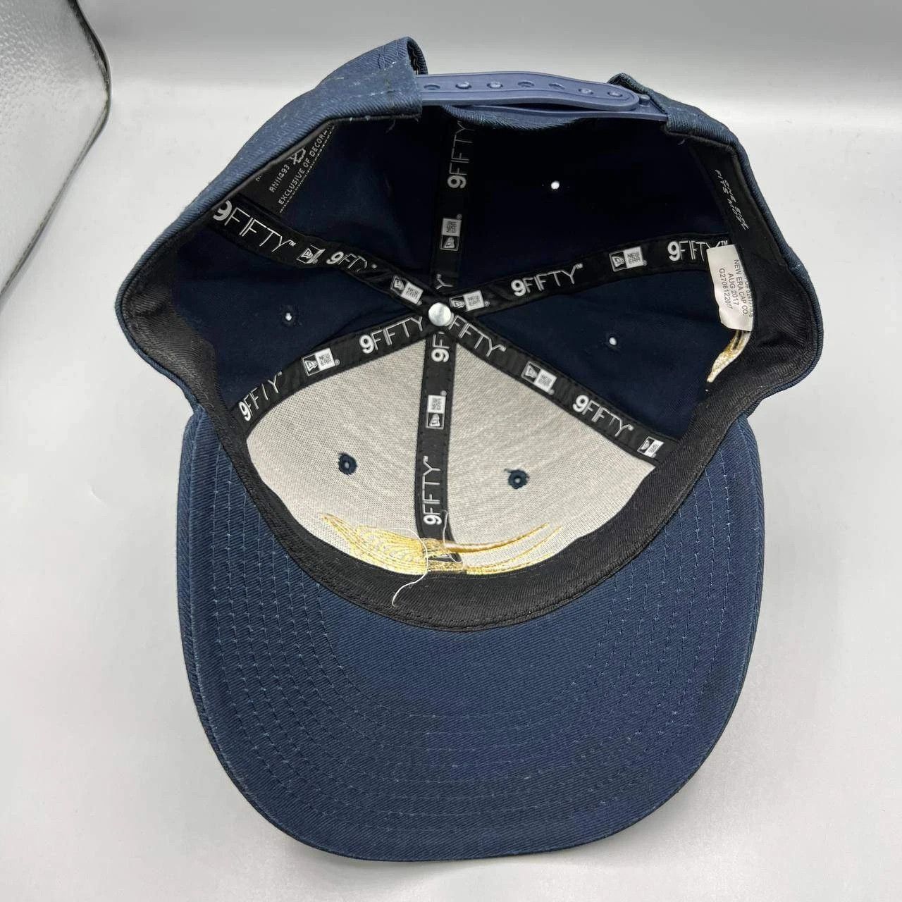 New Era Martell Hat Men Navy Blue Embroidered Snap Back Cap Size ONE SIZE - 4 Thumbnail