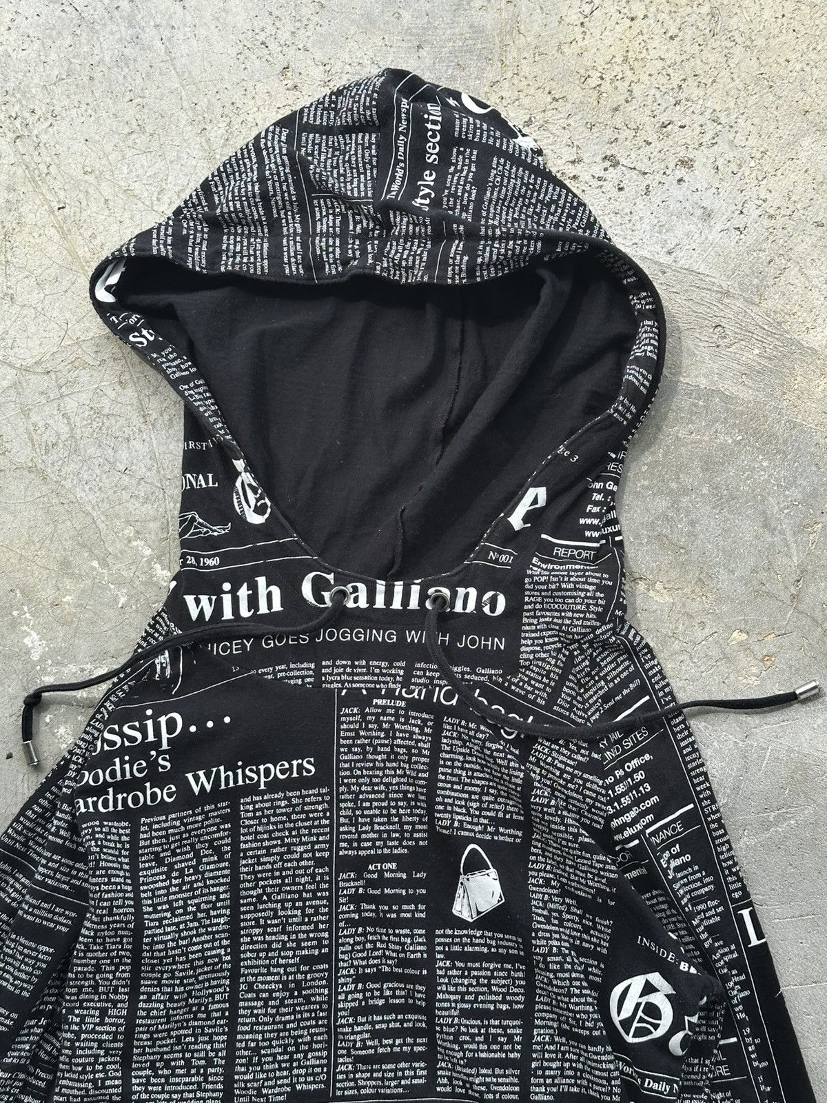 John Galliano John Galliano Gazette Newspaper Hoodie Size US S / EU 44-46 / 1 - 3 Thumbnail