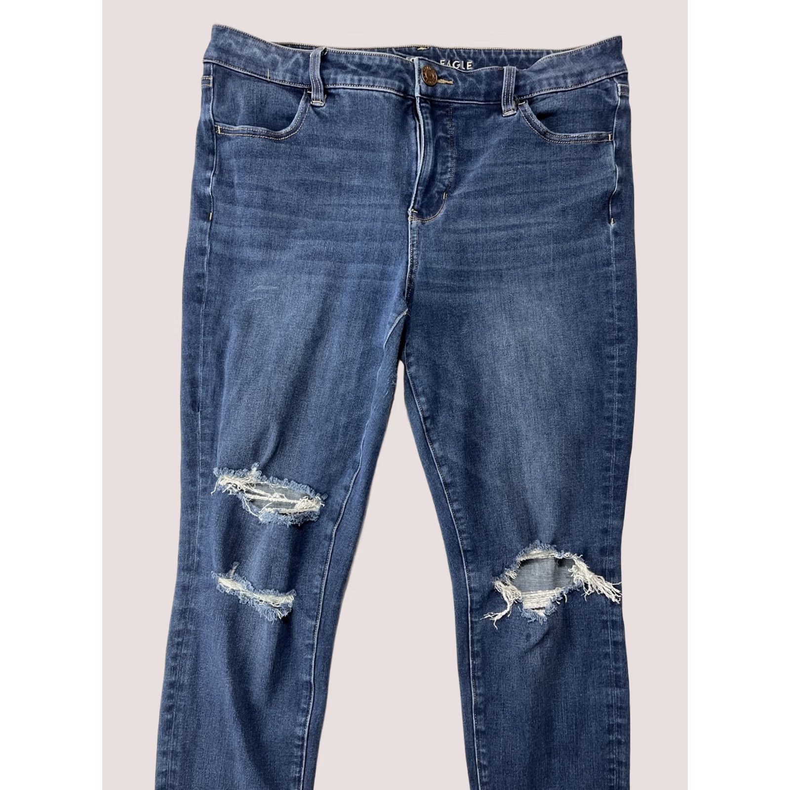American Eagle Outfitters VINTAGE American Eagle Jeans Womens 14 The Dream Jean Regular Blue Button Fly Zipper Jeans Size 36" / US 14 / IT 50 - 1 Thumbnail