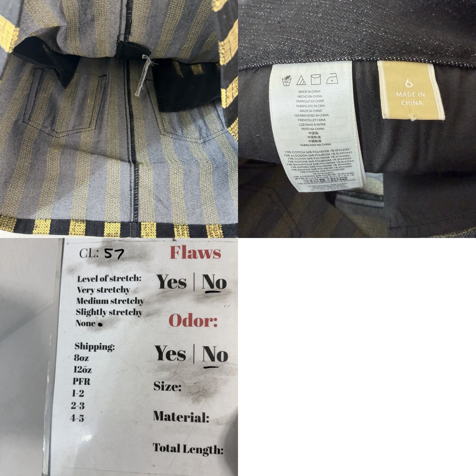 Michael Kors Michael Kors Black Gold Sequin Stripe Denim Mini Skirt Size 6 Size 28" / US 6 / IT 42 - 8 Thumbnail
