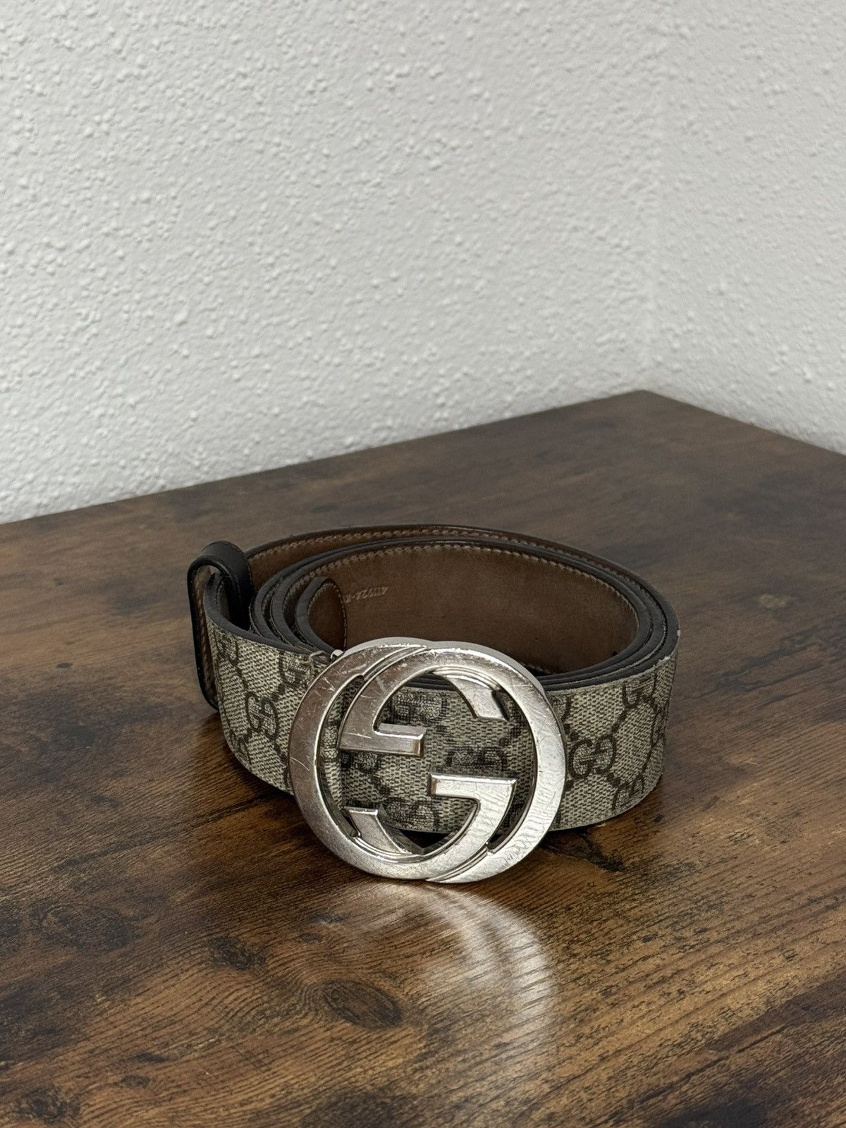 Gucci Gucci GG Supreme Belt 411924 KGDHN size 100-40 Size 40 - 3 Thumbnail