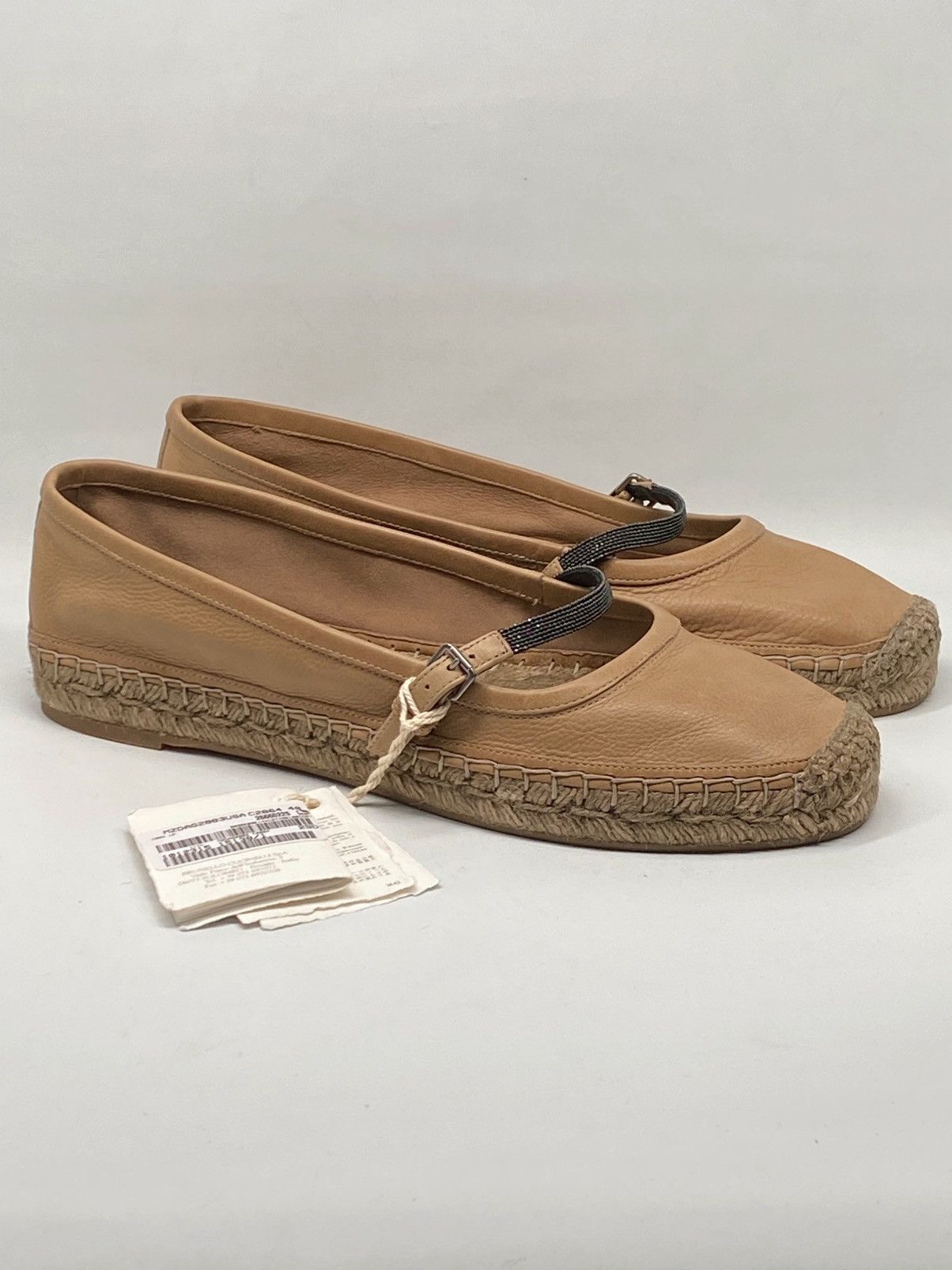 Brunello Cucinelli Brunello Cucinelli Monili Leather Espadrilles size 40 Size US 10 / IT 40 - 1 Thumbnail