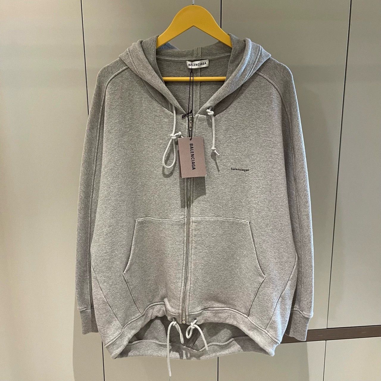 Balenciaga Balenciaga grey small logo silhouette zipper jacket hoodie- Size US XS / EU 42 / 0 - 1 Thumbnail