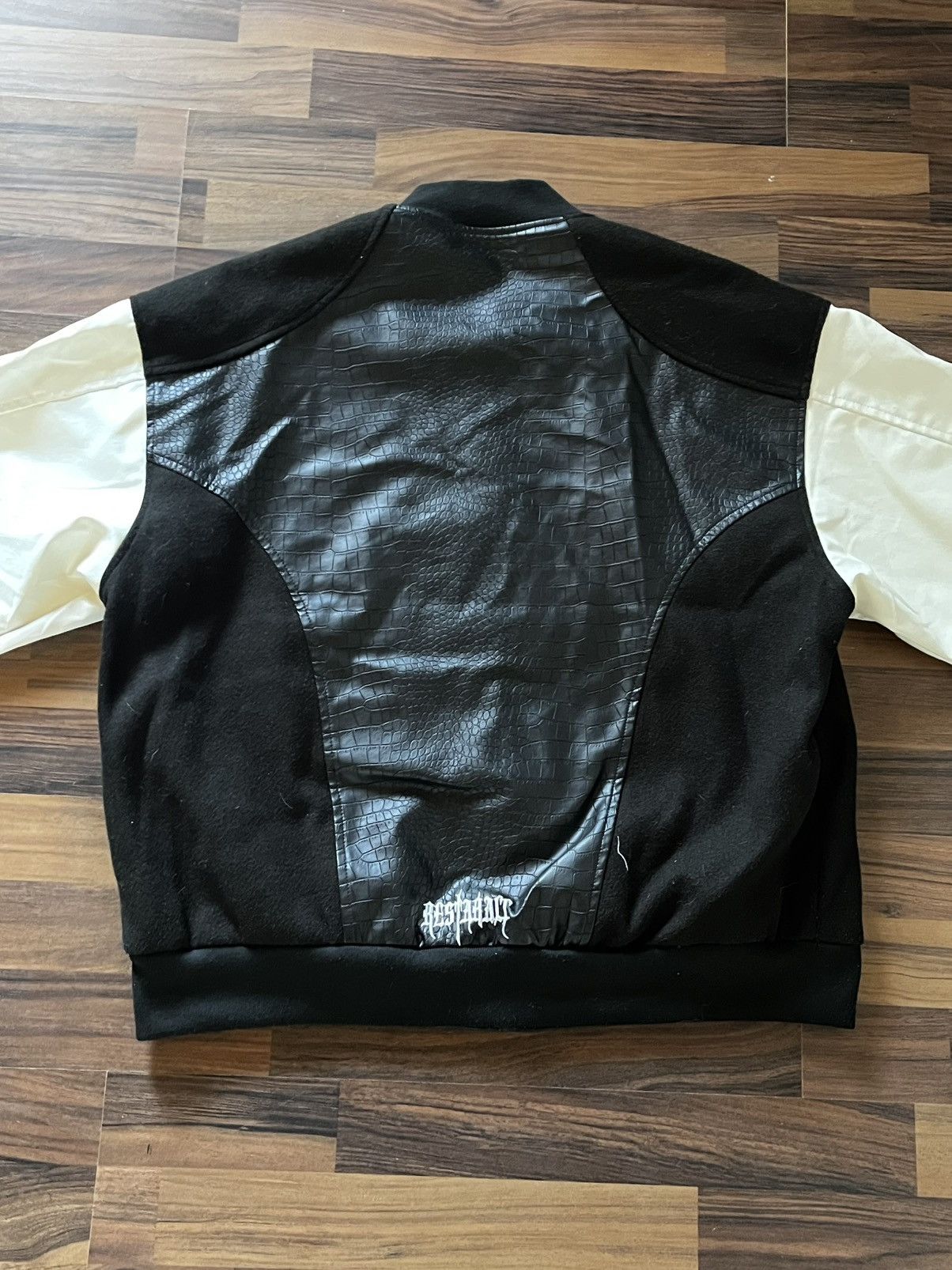 Japanese Brand Rare embrodiered varsity jacket leather hysteric avant garde Size US M / EU 48-50 / 2 - 5 Thumbnail
