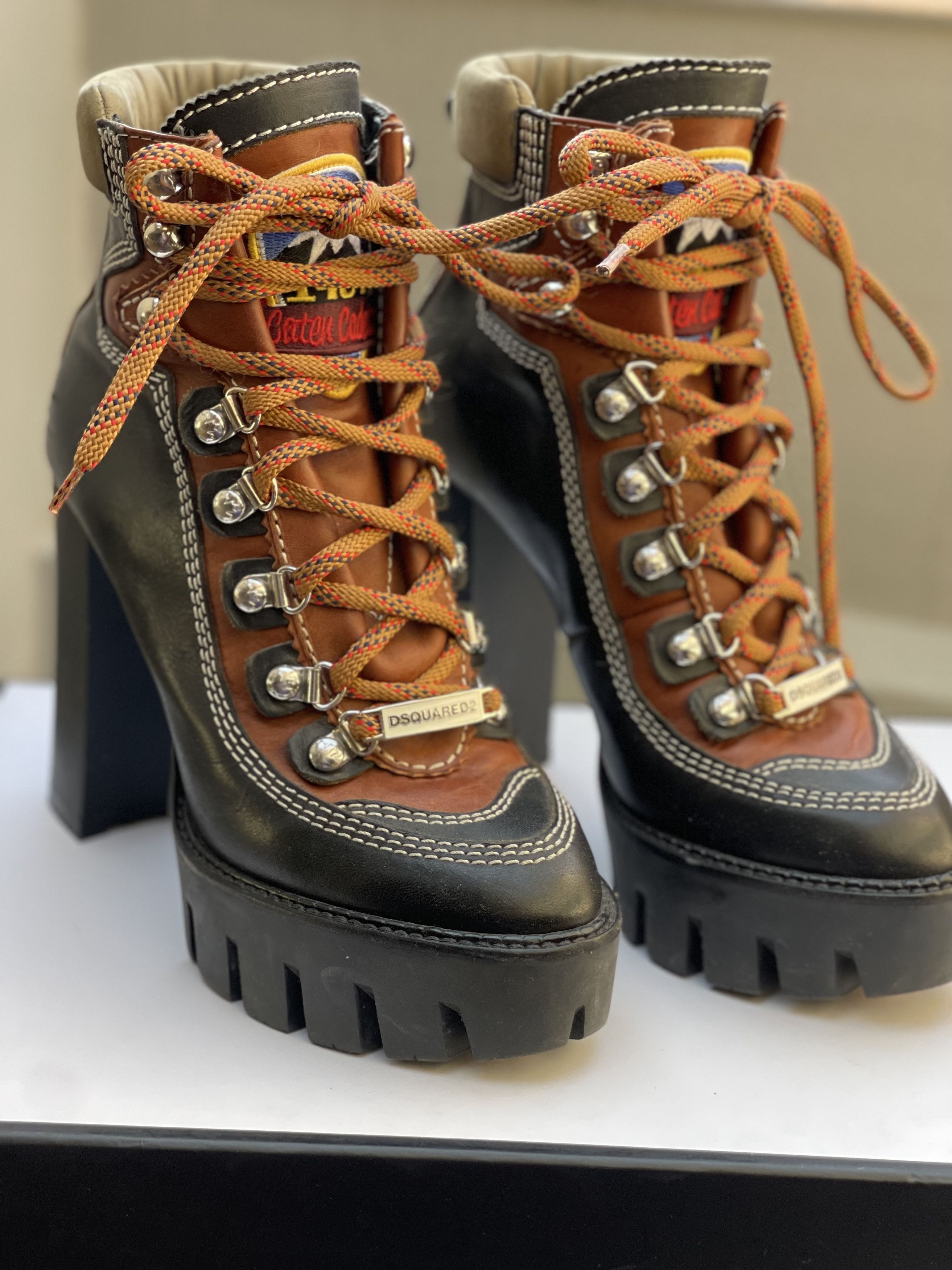 靴 dsquared2 mountain boots 26.5 DSQUARED2 Mountain Boots Leather US Size 7 | eBay