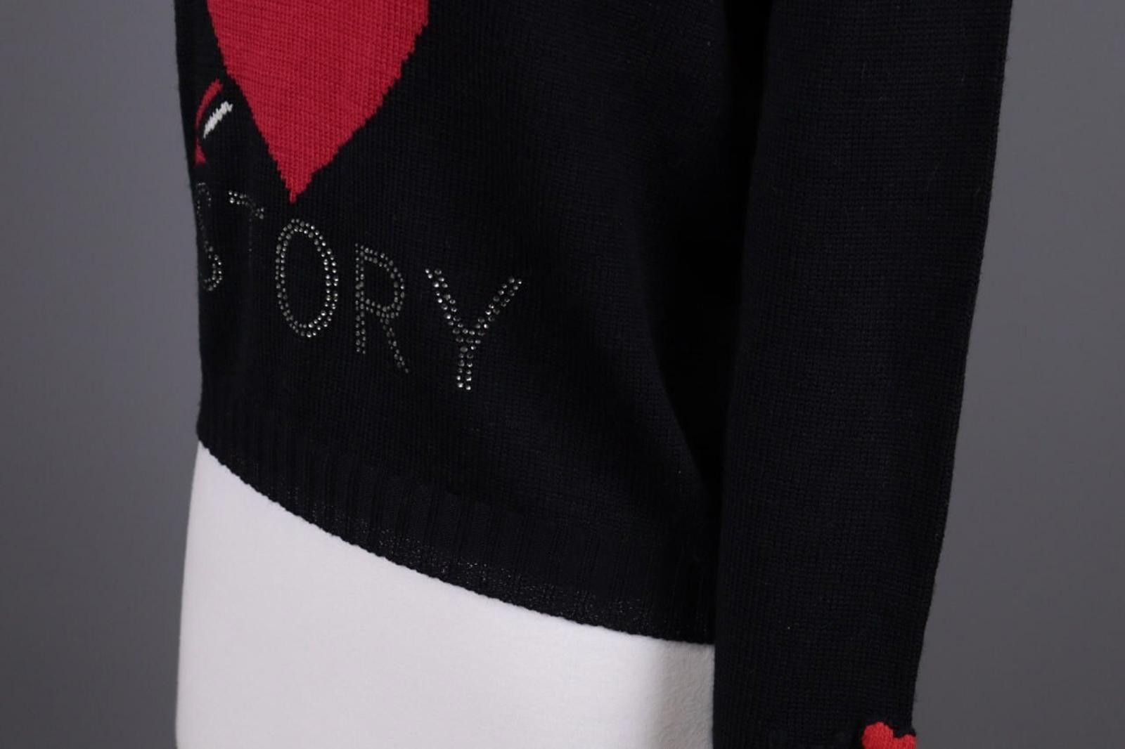 Designer Princess Goes Hollywood Black Knit Sweater Size 36 Size M / US 6-8 / IT 42-44 - 10 Thumbnail