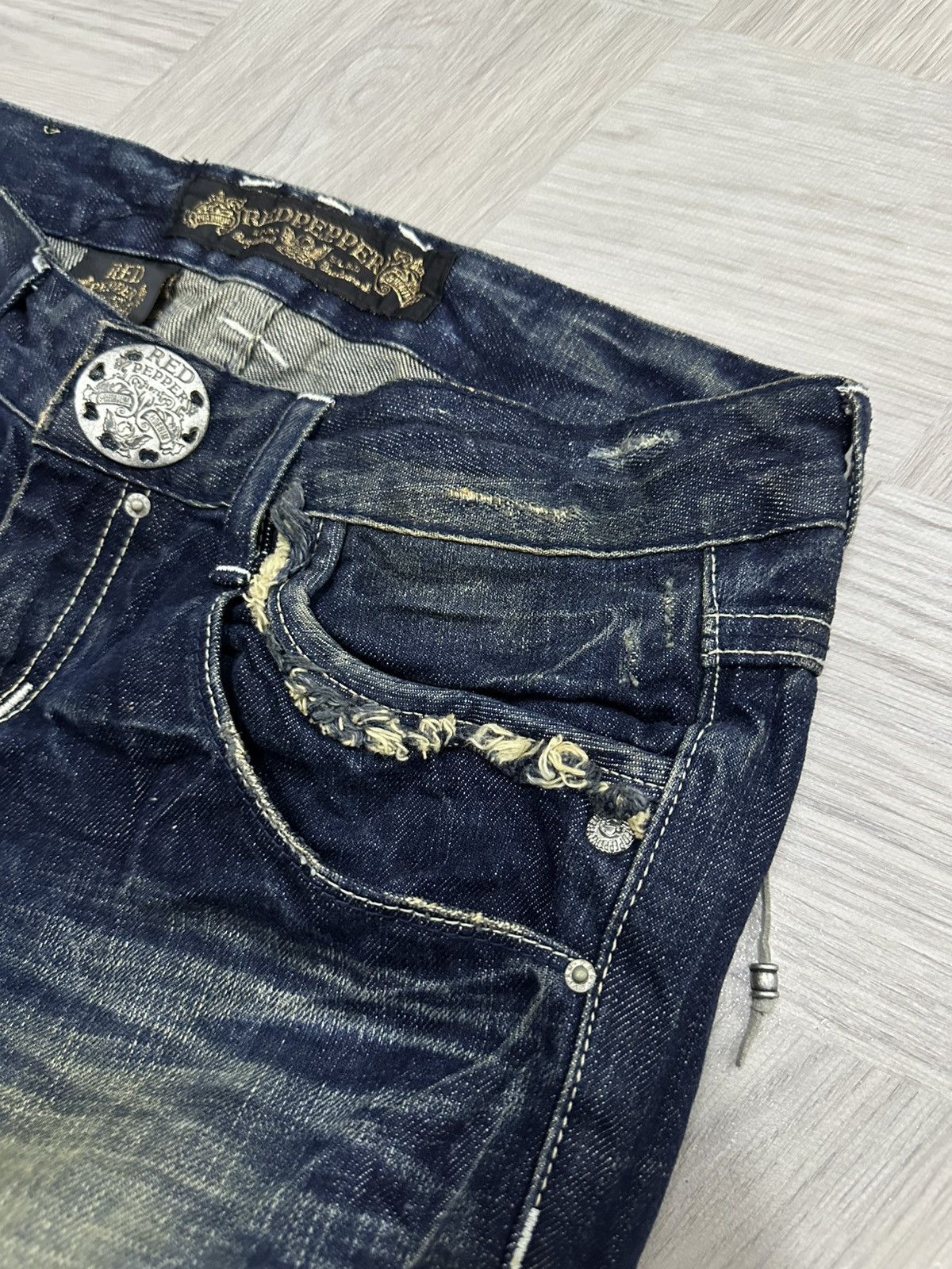 If Six Was Nine Vintage Y2K Red Pepper Denim Acid Wash Pant Size US 29 - 6 Thumbnail