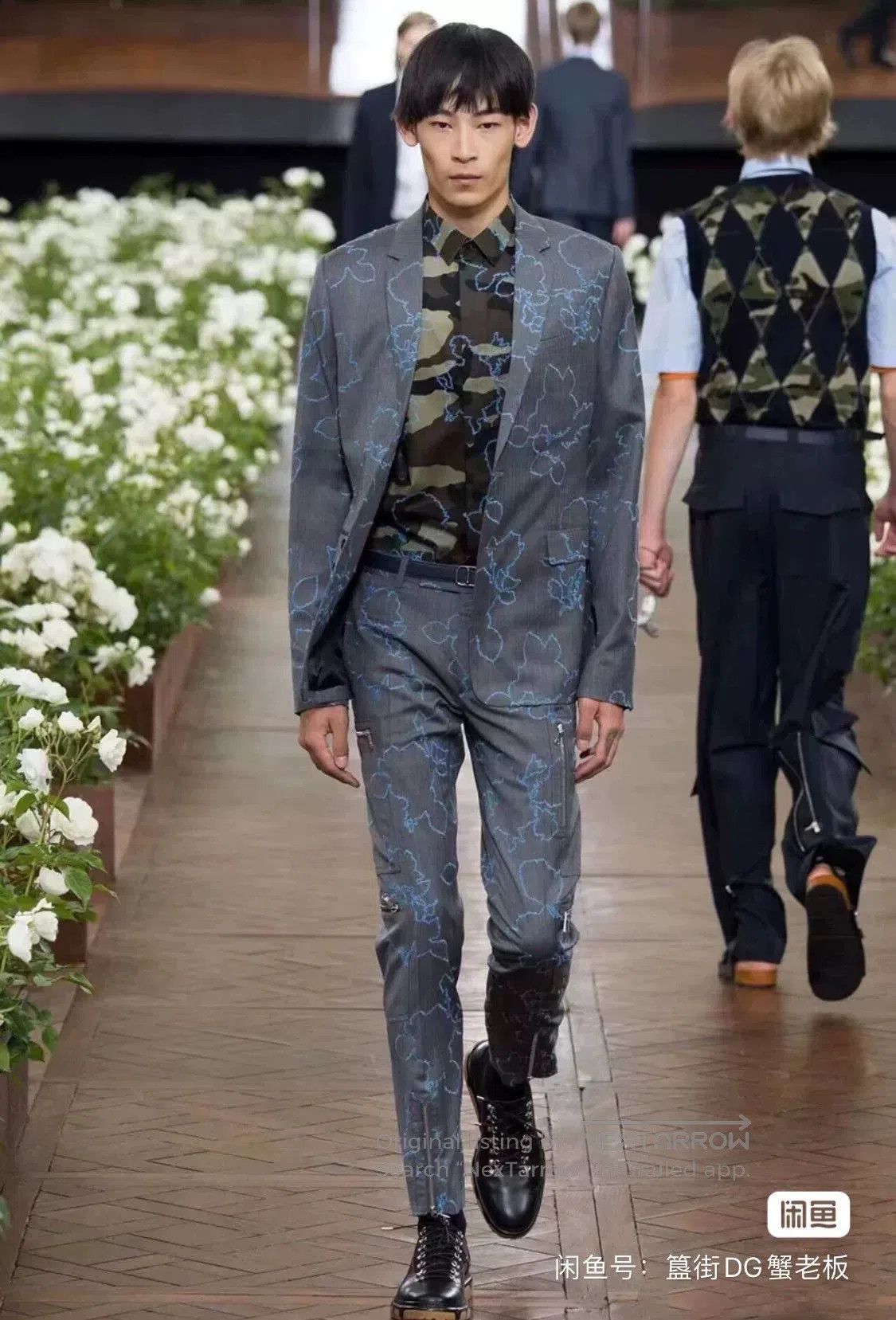 Dior Homme Camouflage Embroidered Shirt.
