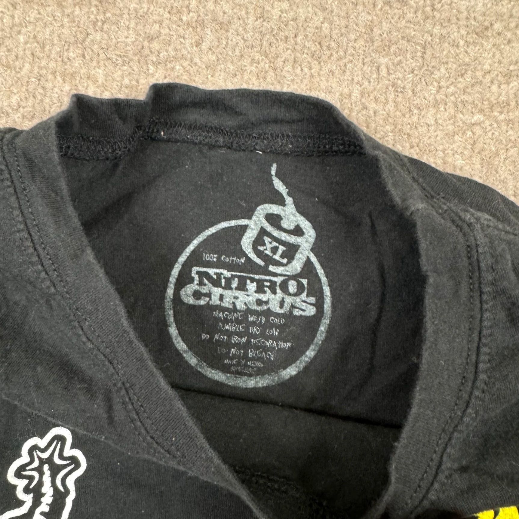 Vintage Nitro Circus T Shirt Teens XL Black Slim Crew Neck Womens/Girls Shirt Size XL / US 12-14 / IT 48-50 - 2 Thumbnail