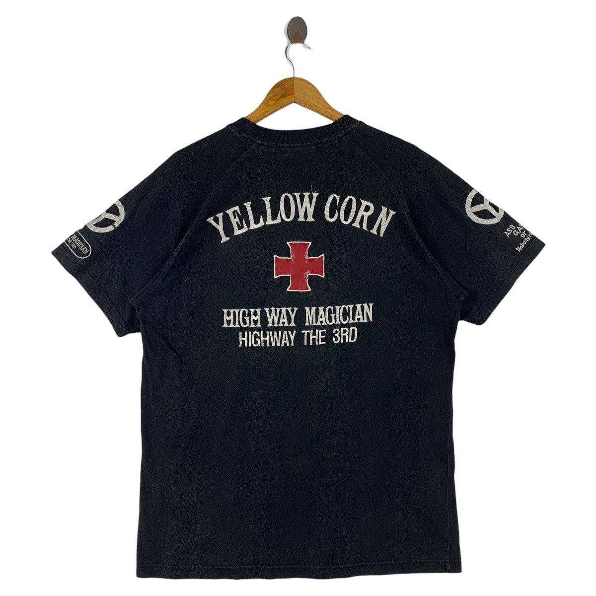 Japanese Brand × YELLOW CORN YELLOW CORN embroidery spellout racing tee Size US L / EU 52-54 / 3 - 4 Thumbnail