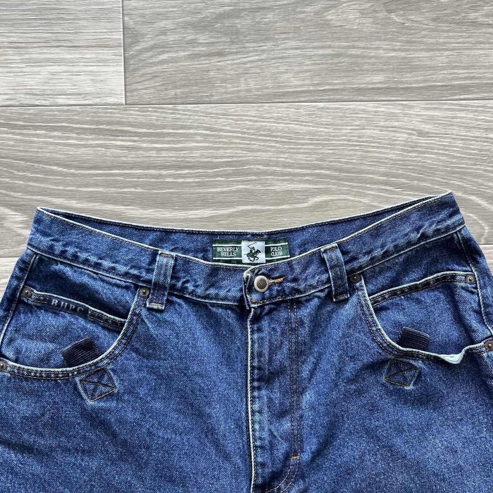Beverly Hills Polo Club Vintage Y2K Blue Jean Shorts Beverly Hills Polo Club Baggy Size US 35 - 6 Thumbnail