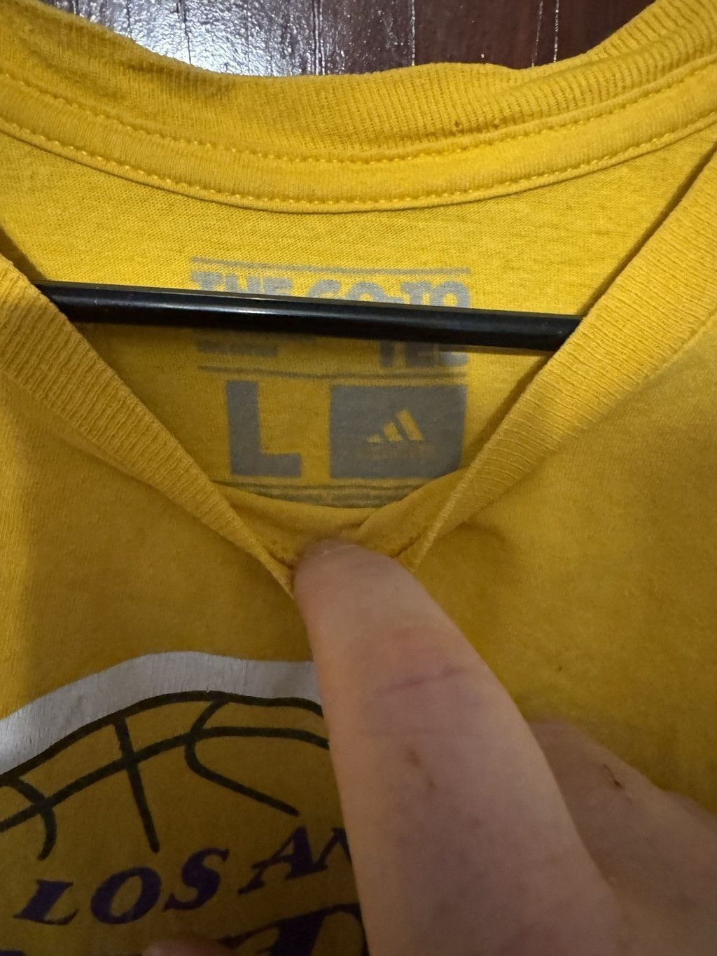 Adidas Los Angeles Lakers Adidas Men Size L Yellow S/S T-Shirt Size US L / EU 52-54 / 3 - 4 Thumbnail