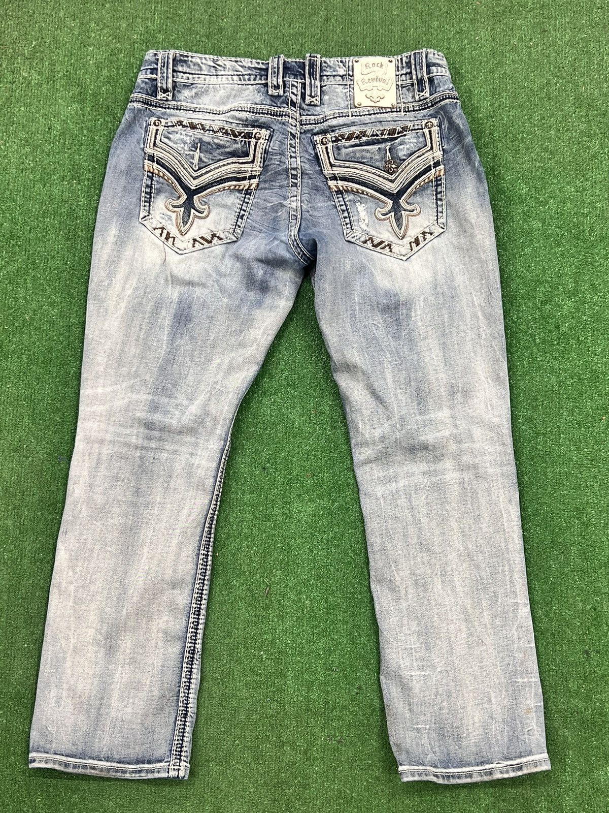 Rock Revival Y2k Rock Revival Remedy Straight Leg Jeans Size 36 - 7 Thumbnail