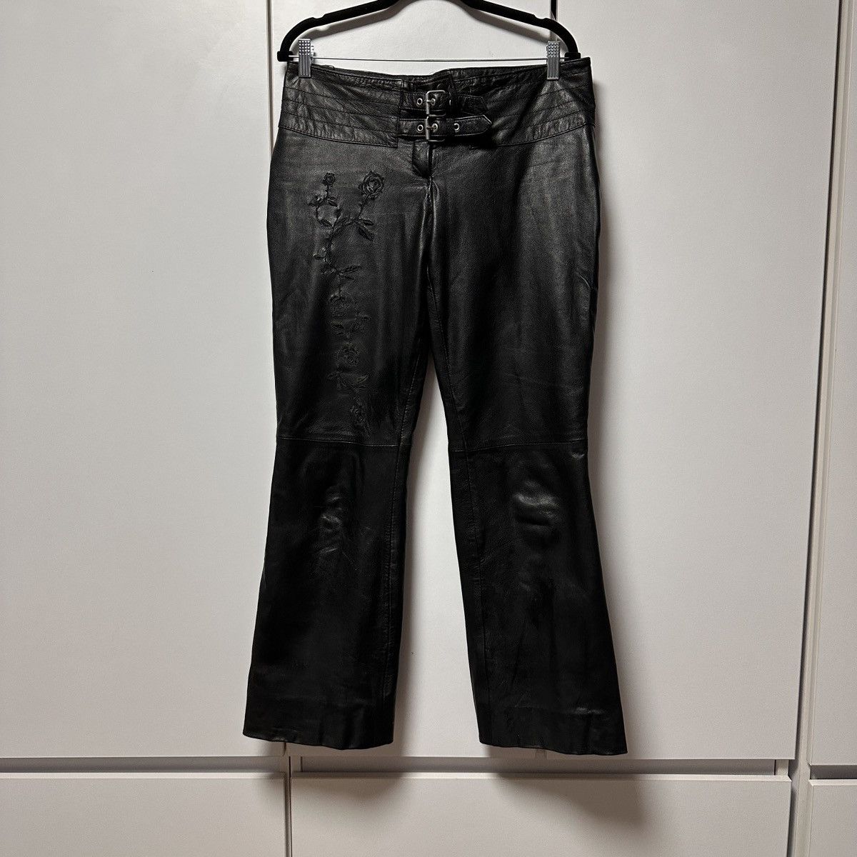 Other Leather pants with embroidery for women size M motorcycle Size 27" / US 4 / IT 40 - 2 Thumbnail