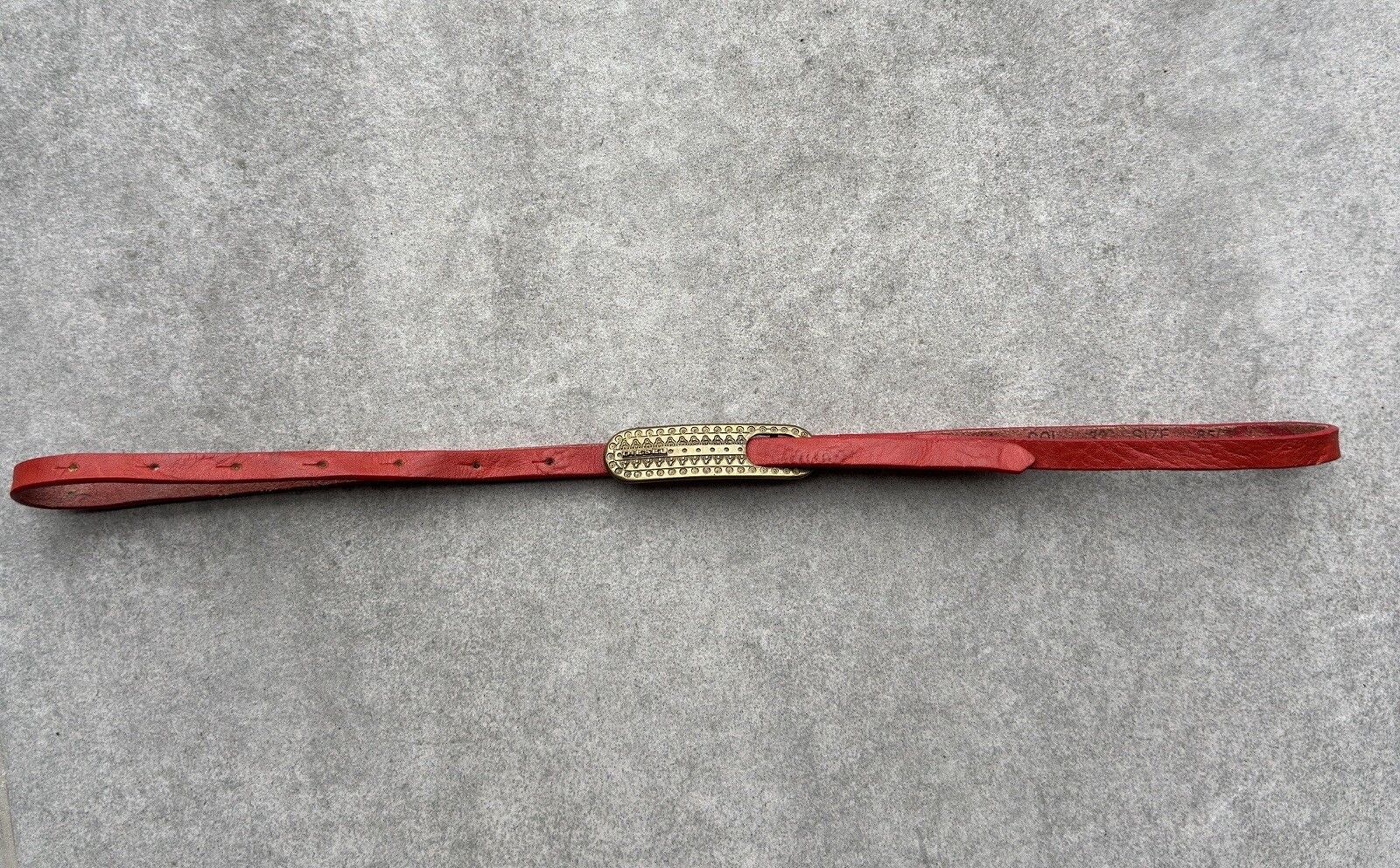 Diesel VINTAGE DIESEL MASKILA RED LEATHER BELT THIN WOMENS RARE Size ONE SIZE - 2 Thumbnail