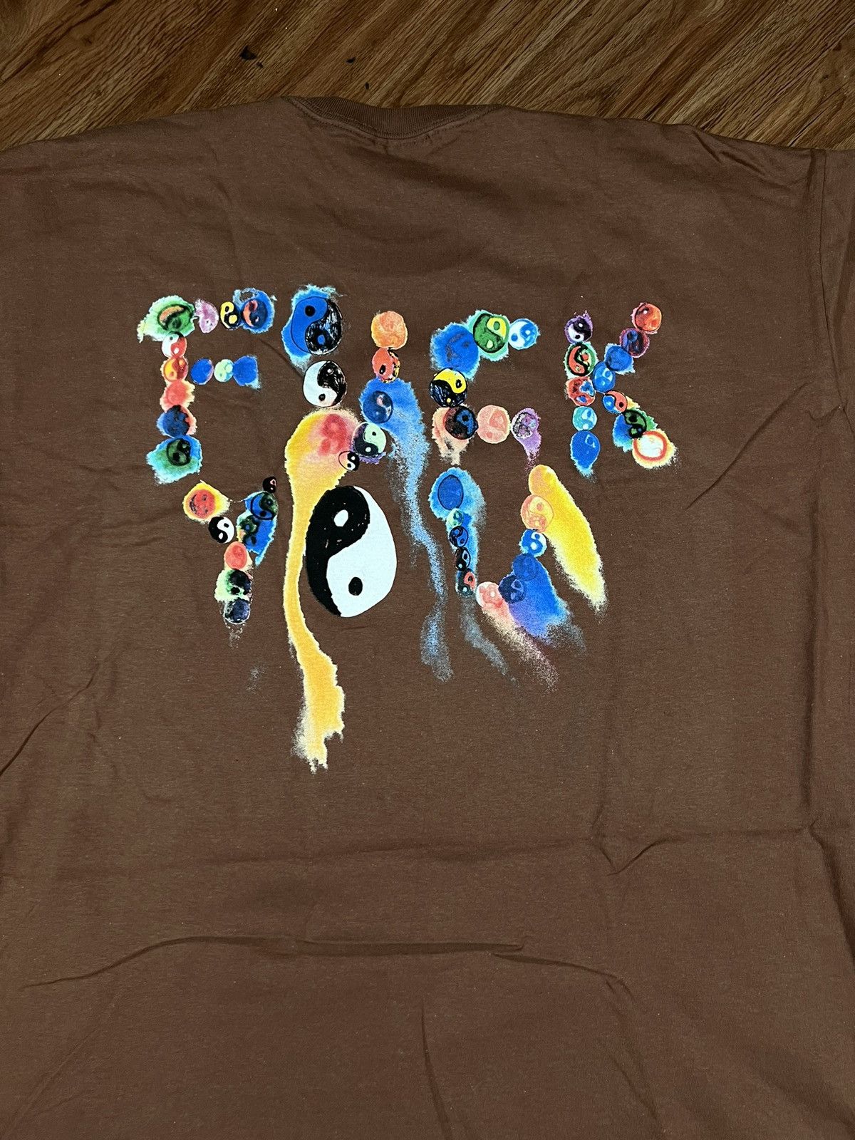 image of Hypebeast x Supreme Ying Yang Tee in Brown, Men's (Size 2XL)