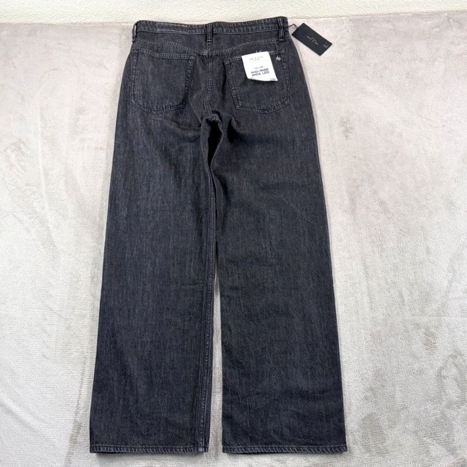 Rag & Bone rag & bone Lori New York Jeans Wide-Leg Women 30 NWT Black Denim Distressed 5-Pocket Regular Rise Slim/Relaxed Fit Size 30" / US 8 / IT 44 - 6 Thumbnail